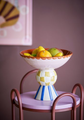 BLOOMINGVILLE Bob Tafelaufsatz, Rosa, Steingut (T23,5xH21 cm)