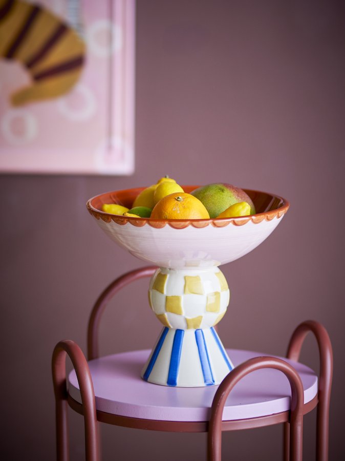 BLOOMINGVILLE Bob Tafelaufsatz, Rosa, Steingut (T23,5xH21 cm)