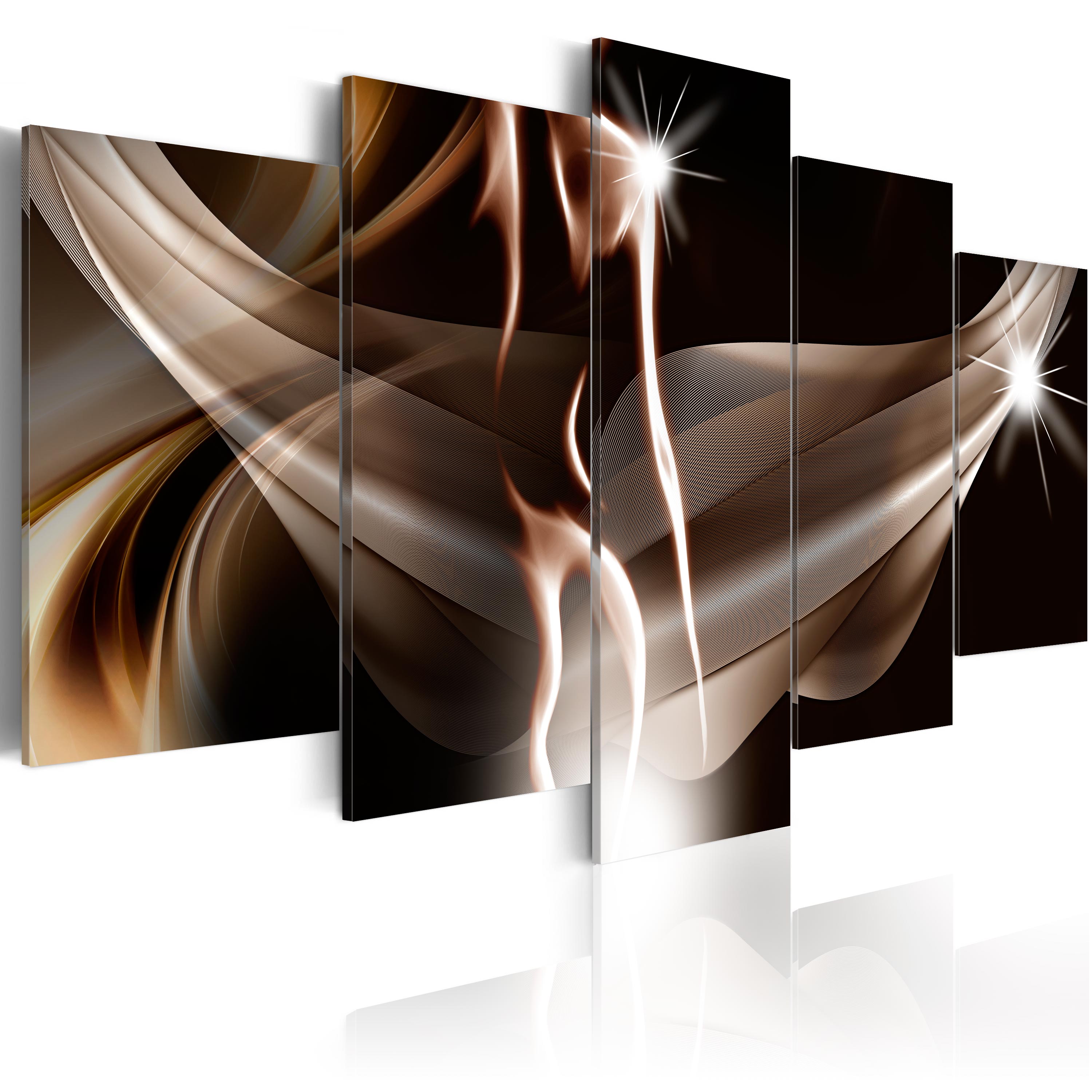ARTGEIST Wave of Sensuality - Abstrakt billede med bølger af lys trykt på lærred - Flere størrelser 100x50 thumbnail