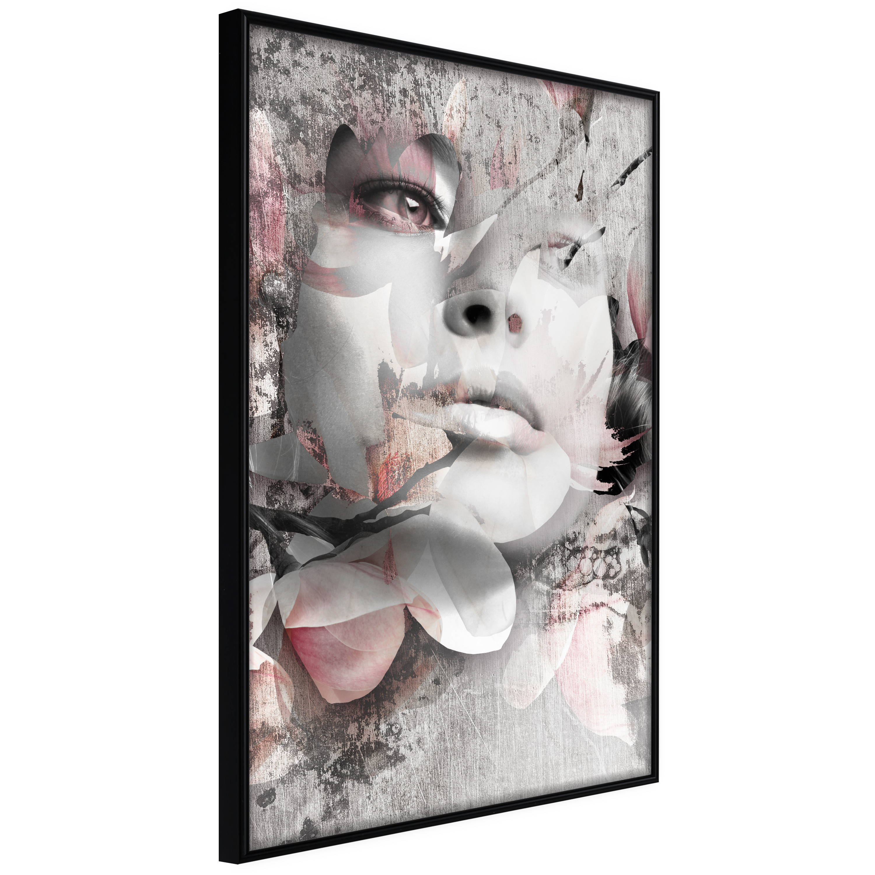 ARTGEIST Plakat med ramme - Lady in the Flowers Guld 20x30