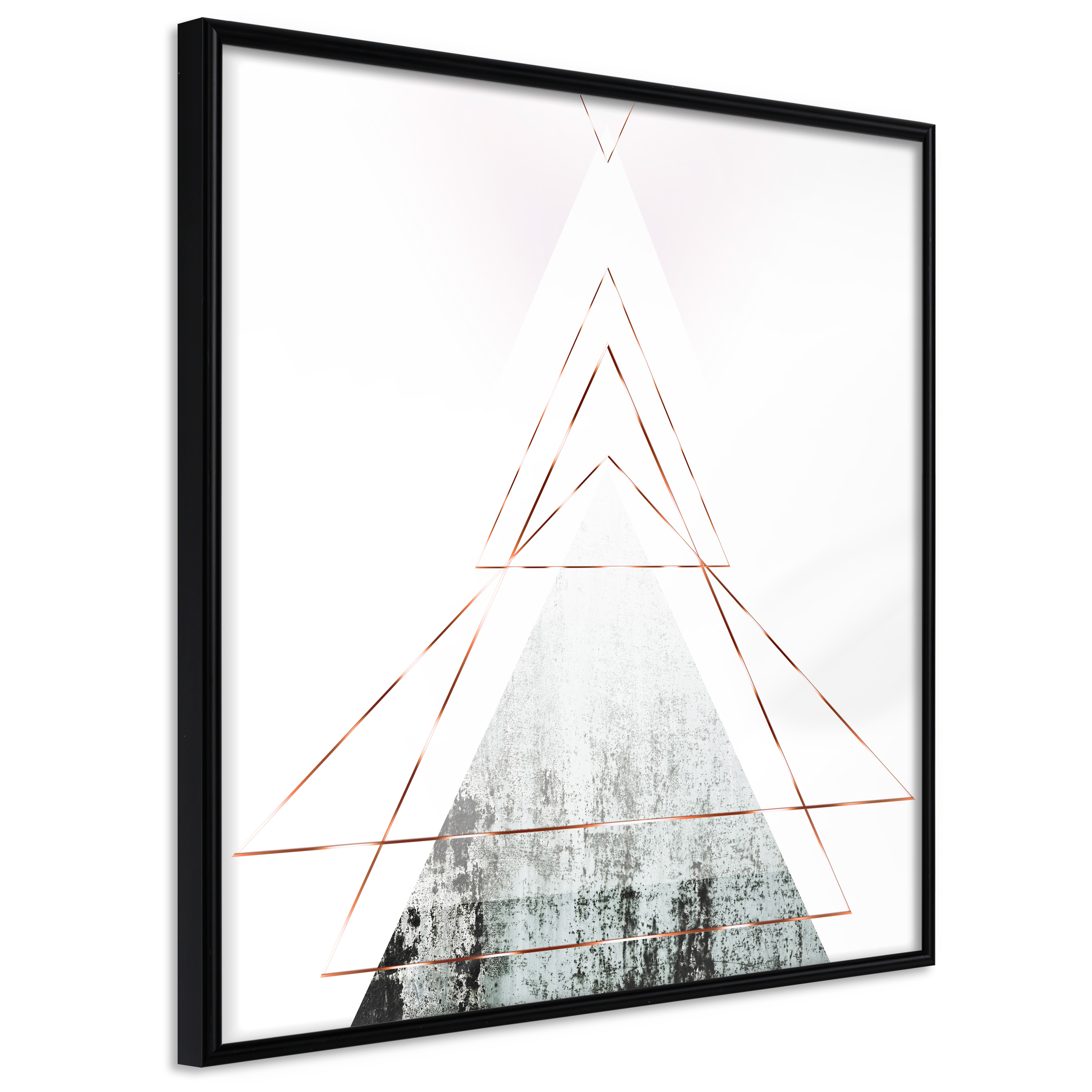 ARTGEIST Plakat med ramme - Snow-Capped Peak (Square) Guld 20x20