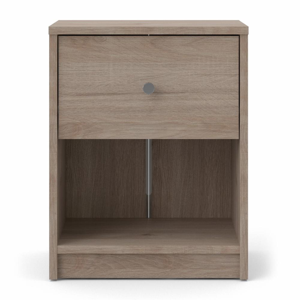 tvilum may sängbord, med 1 fack och 1 låda - naturfolie och plast (37,9x30,1)