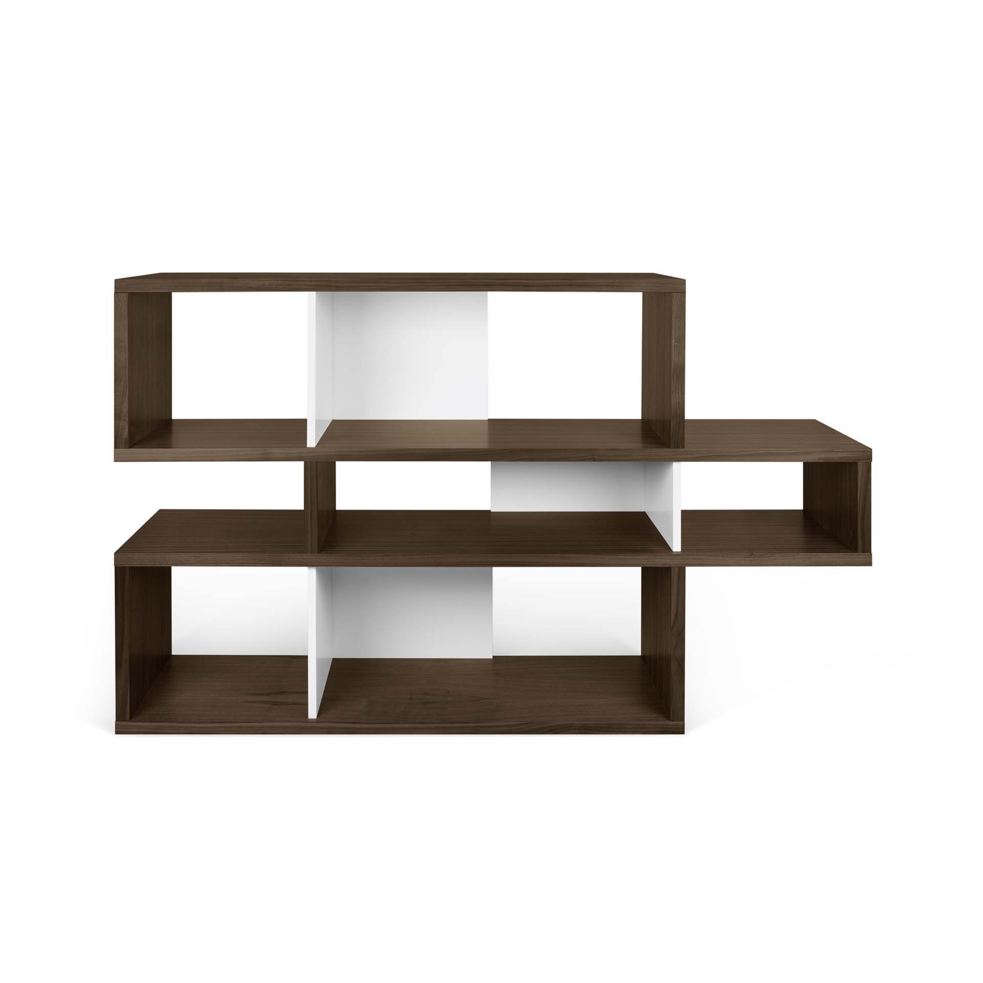 TEMAHOME London Bookcase 001 - Hvid/Valnød, 156x100x34 cm