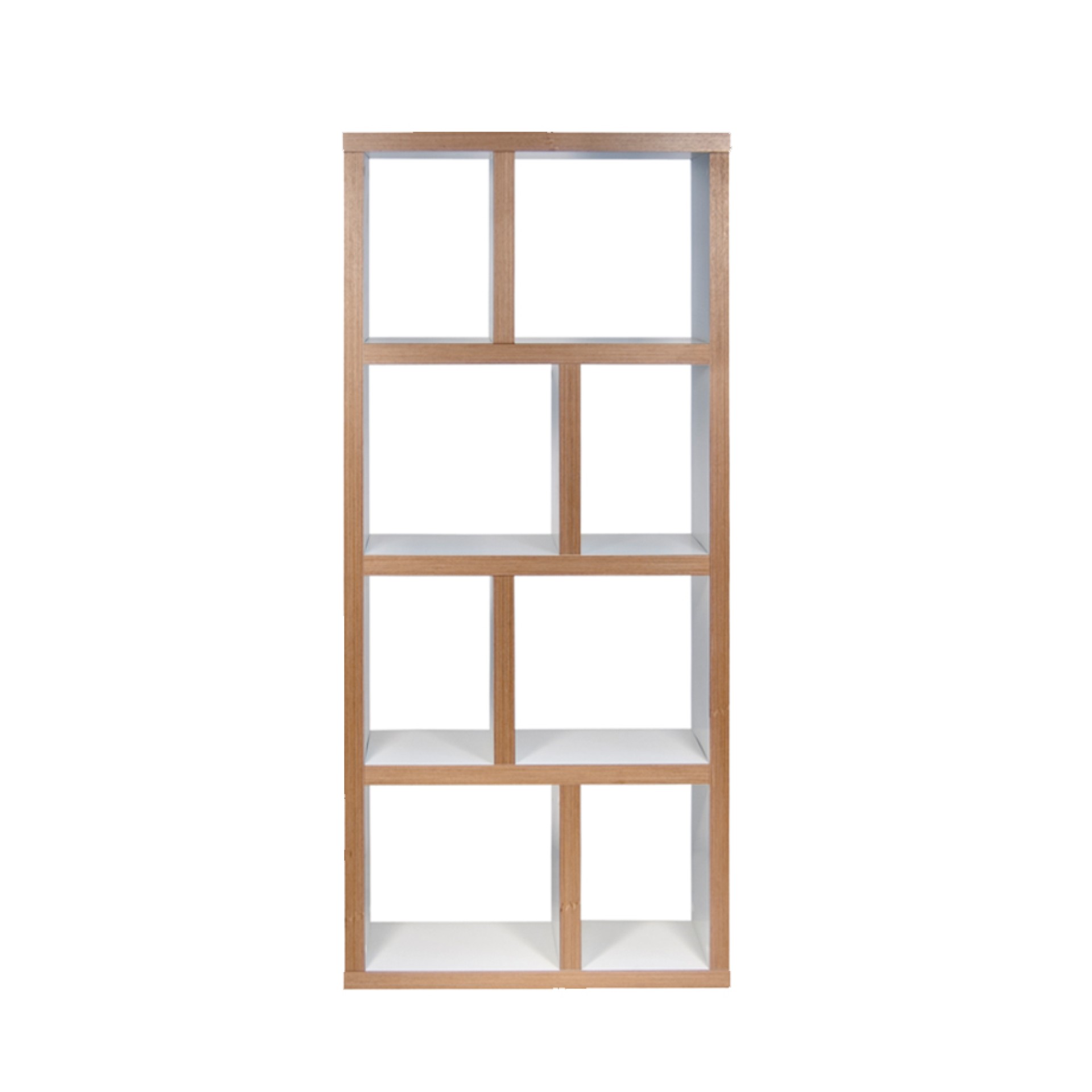 TEMAHOME Berlin Bokhylla 70 4L - Vit/Natur - 70x159 cm
