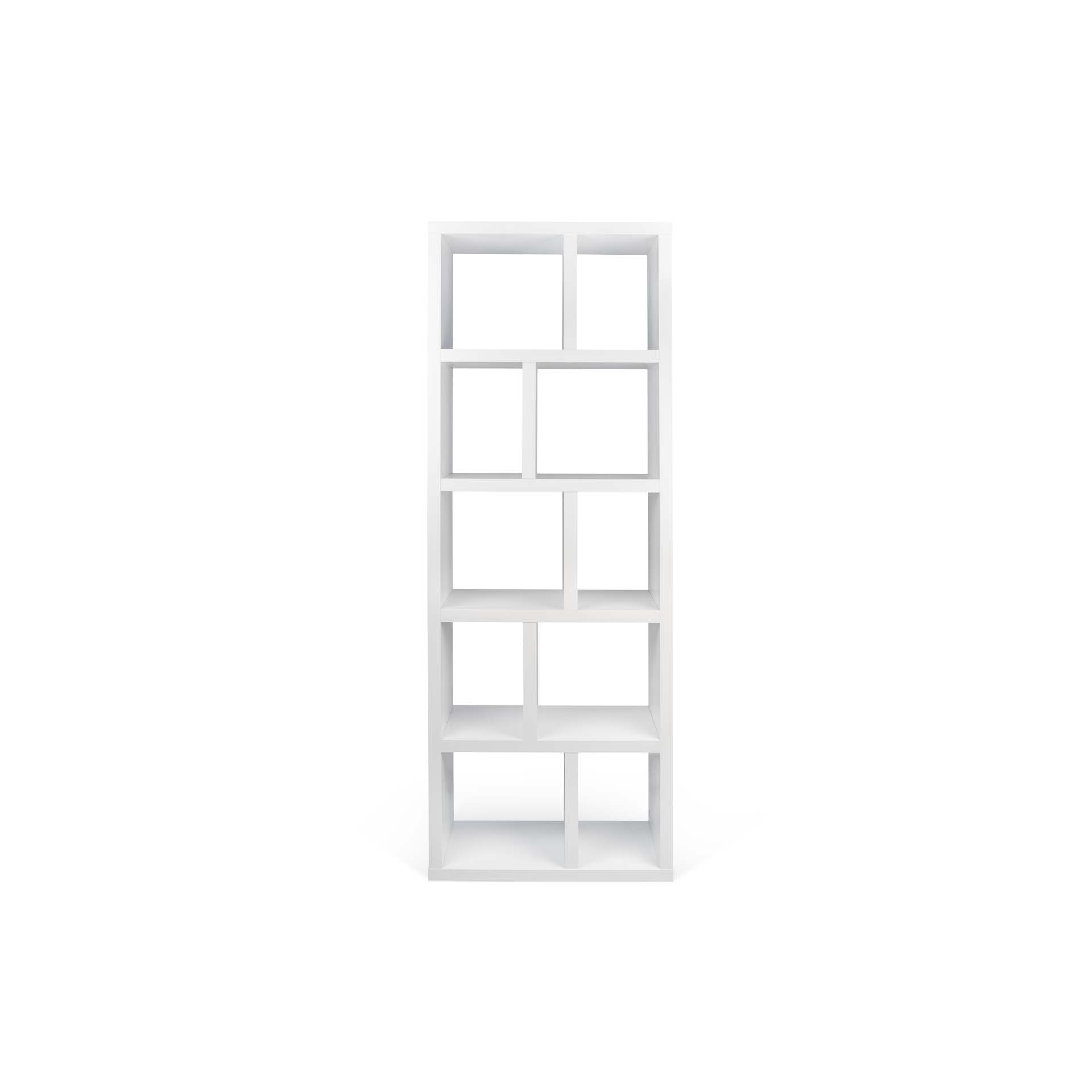 TEMAHOME Berlin Bokhylla - Vit, 5 nivåer, 70x34x198 cm