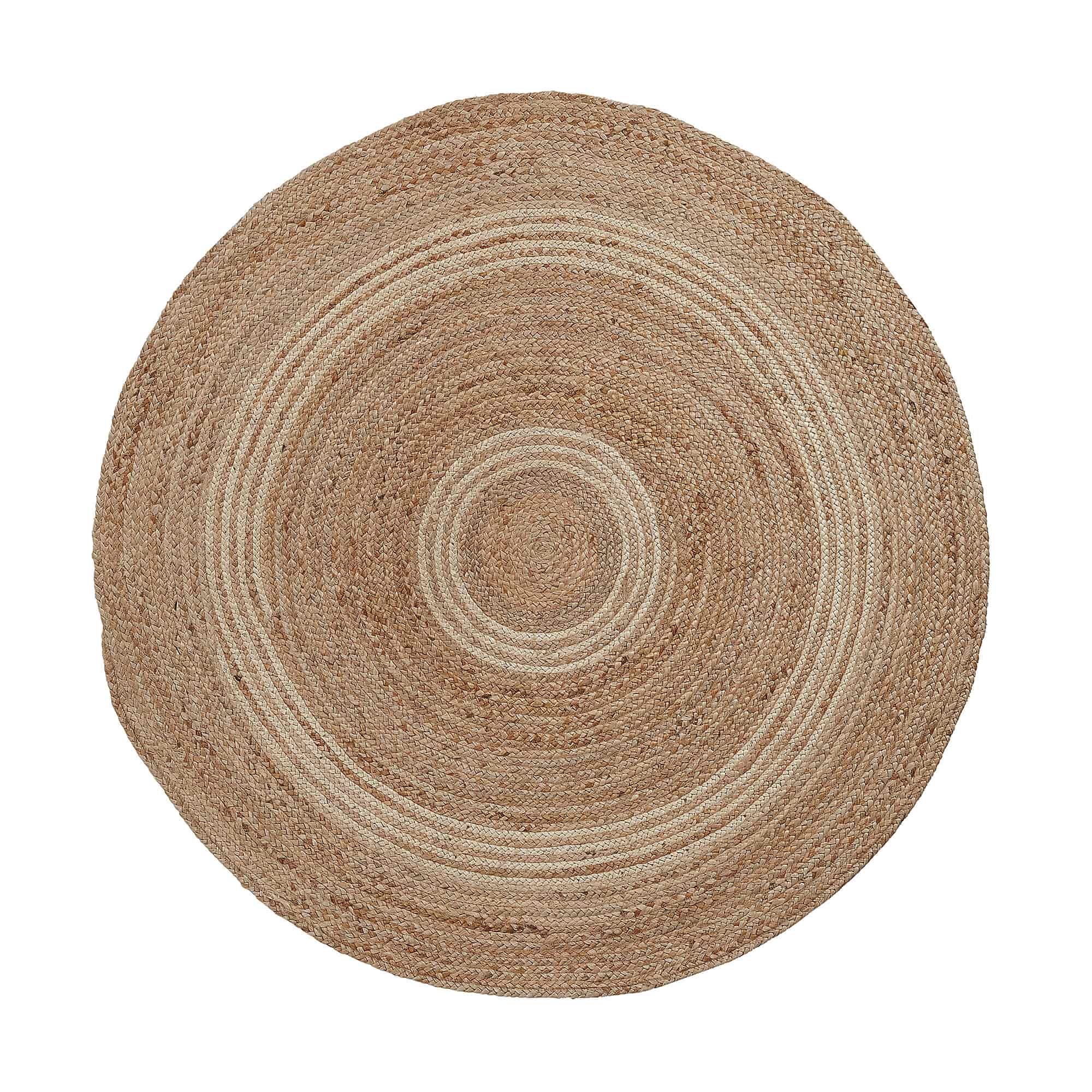 LAFORMA Samy gulvtæppe - natur/grå jute, rund (Ø100)