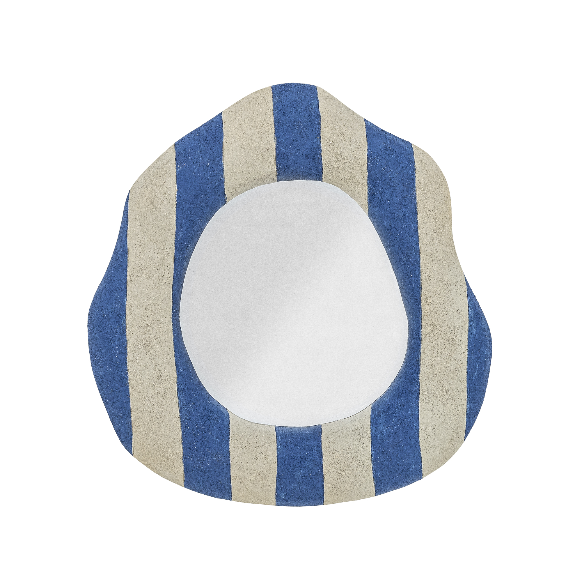 BLOOMINGVILLE Travis vægspejl, organisk - spejlglas og blå polyresin (L39,5xH38,5xB3,5)