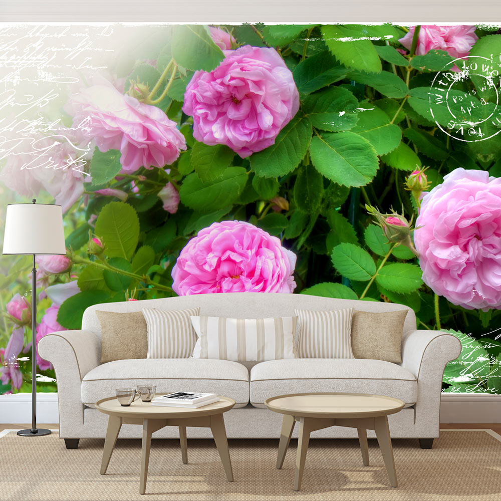 ARTGEIST - Fototapet med flotte lyserøde blomster - Flere størrelser 250x175 thumbnail