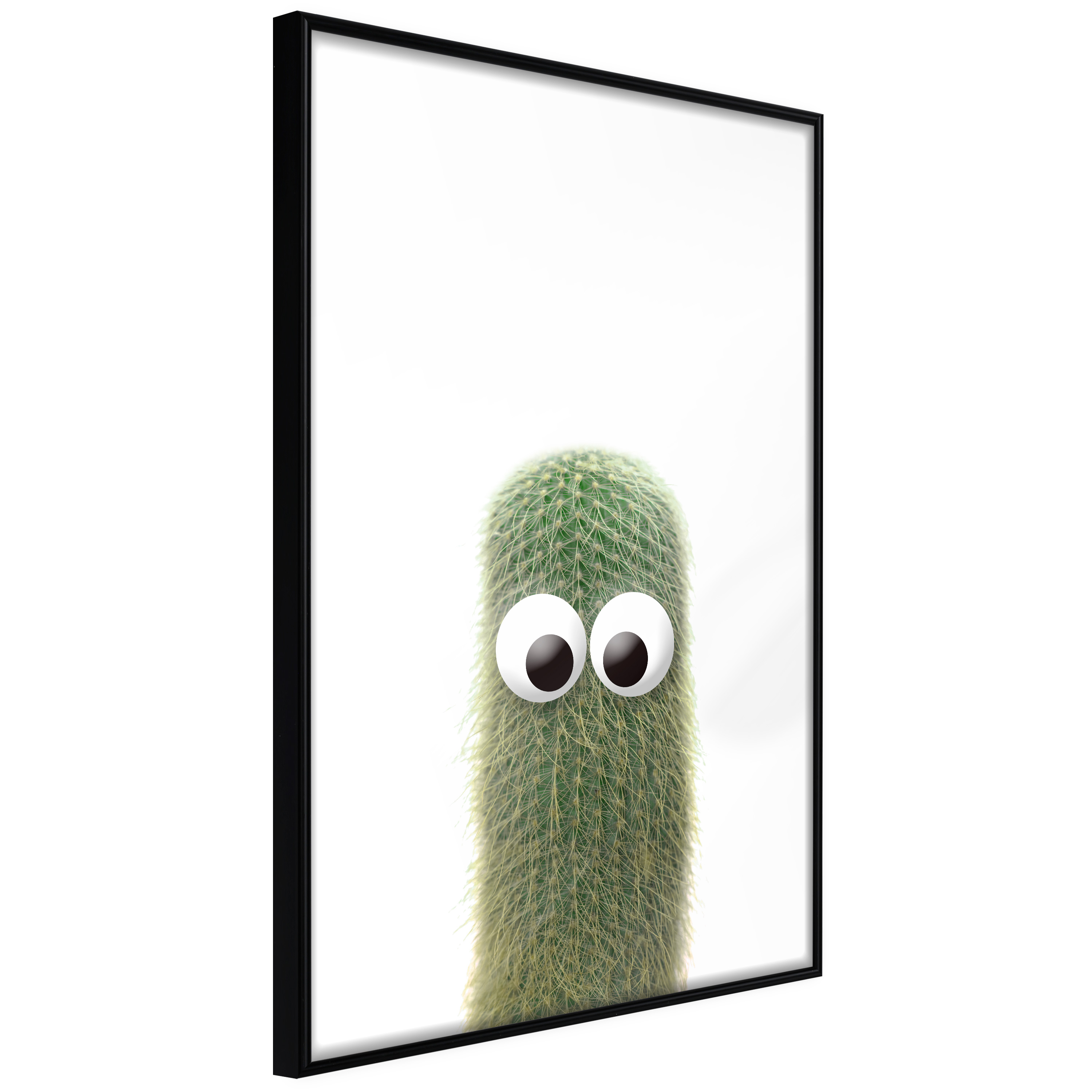 Billede af ARTGEIST Plakat med ramme - Funny Cactus IV Sort med passepartout 40x60