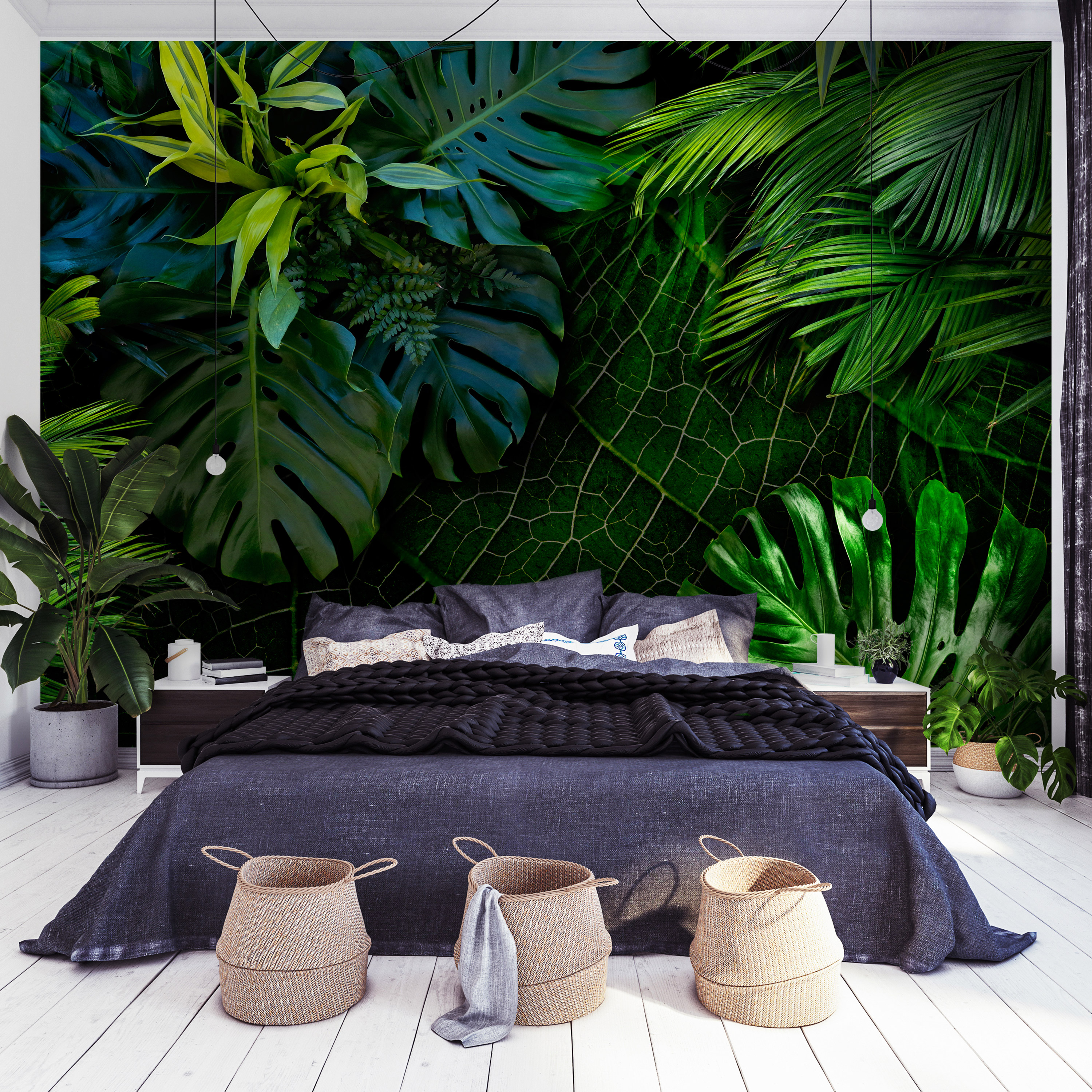 ARTGEIST Fototapet - Dark Jungle, jungleplanter (flere størrelser)  100x70
