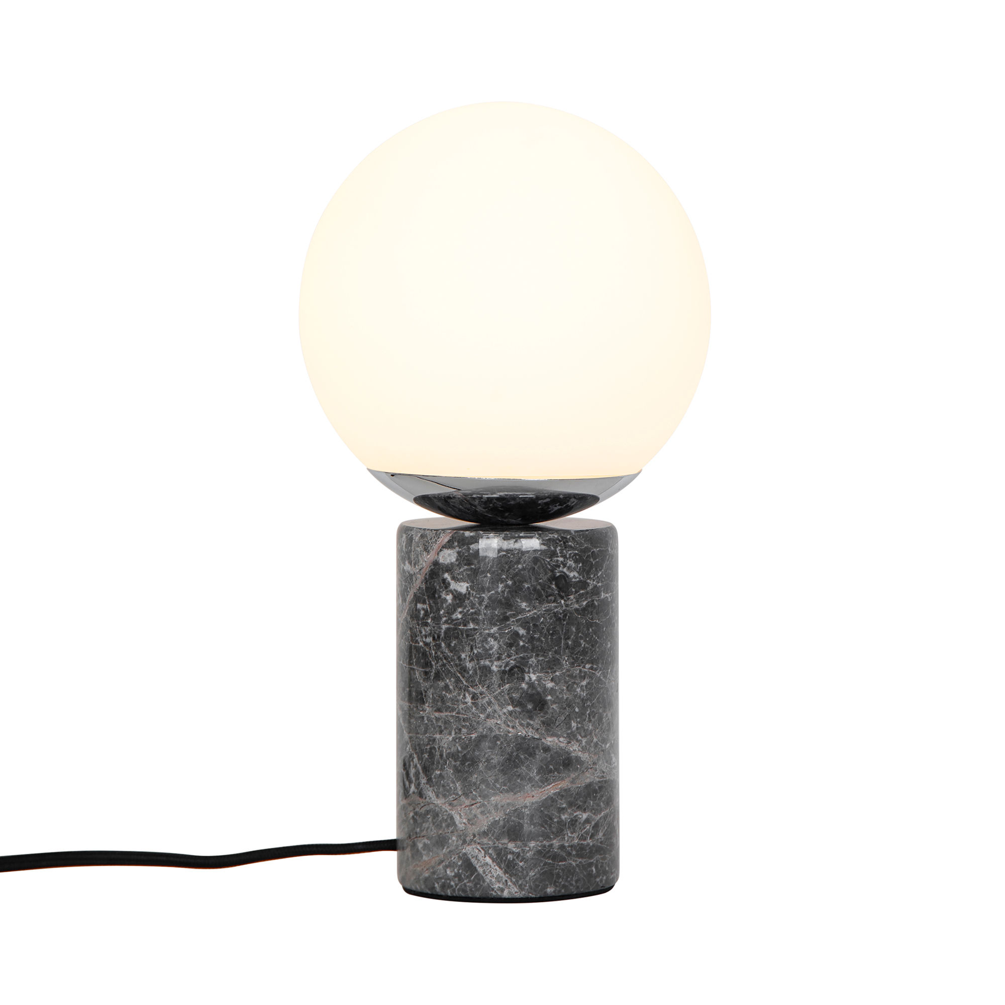 NORDLUX Lilly Marble bordlampe - opal hvid glas og grå marmor