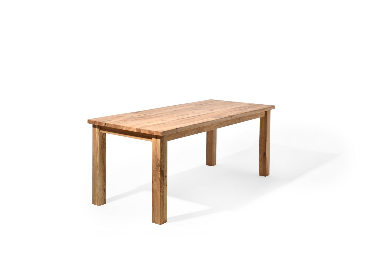 Rektangulært Sam spisebord - massivt børstet egetræ, olieret (200x90)