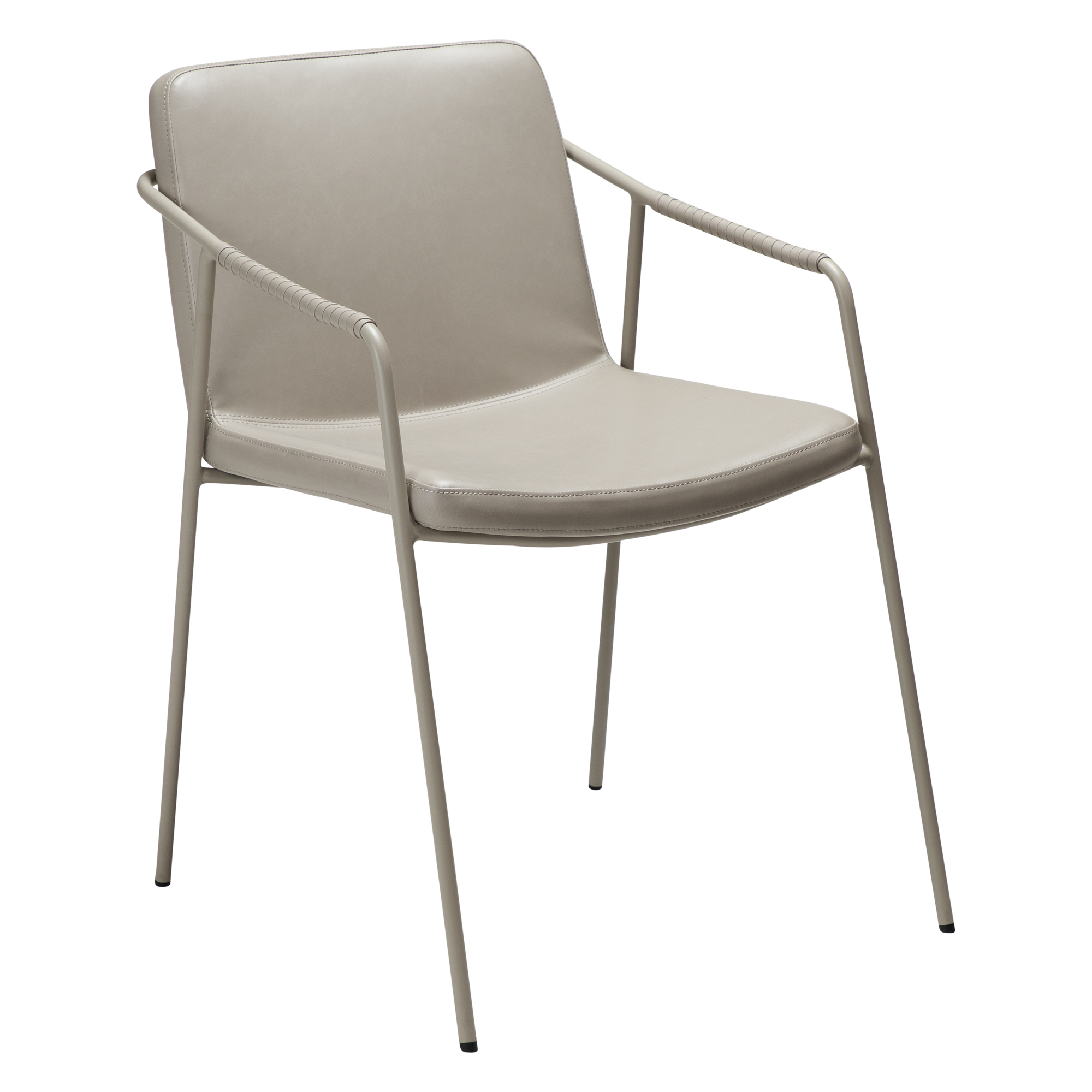 DAN-FORM BOTO spisebordsstol, m. armlæn - Cashmere kunstlæder og Cashmere metal