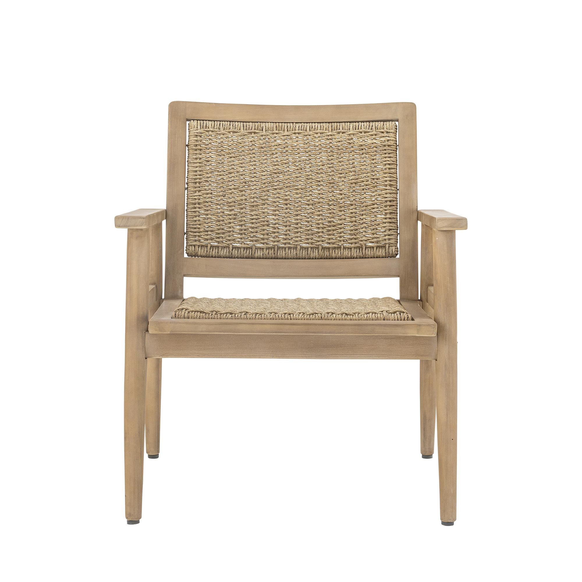 BLOOMINGVILLE Sorrento udendørs loungestol, m. armlæn - natur polyrattan og natur akacietræ
