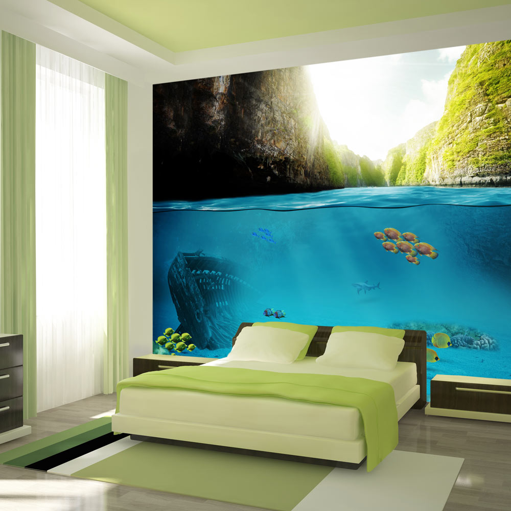 ARTGEIST - Fototapet med udsigt både under vandet og over vandet - Flere størrelser 100x70