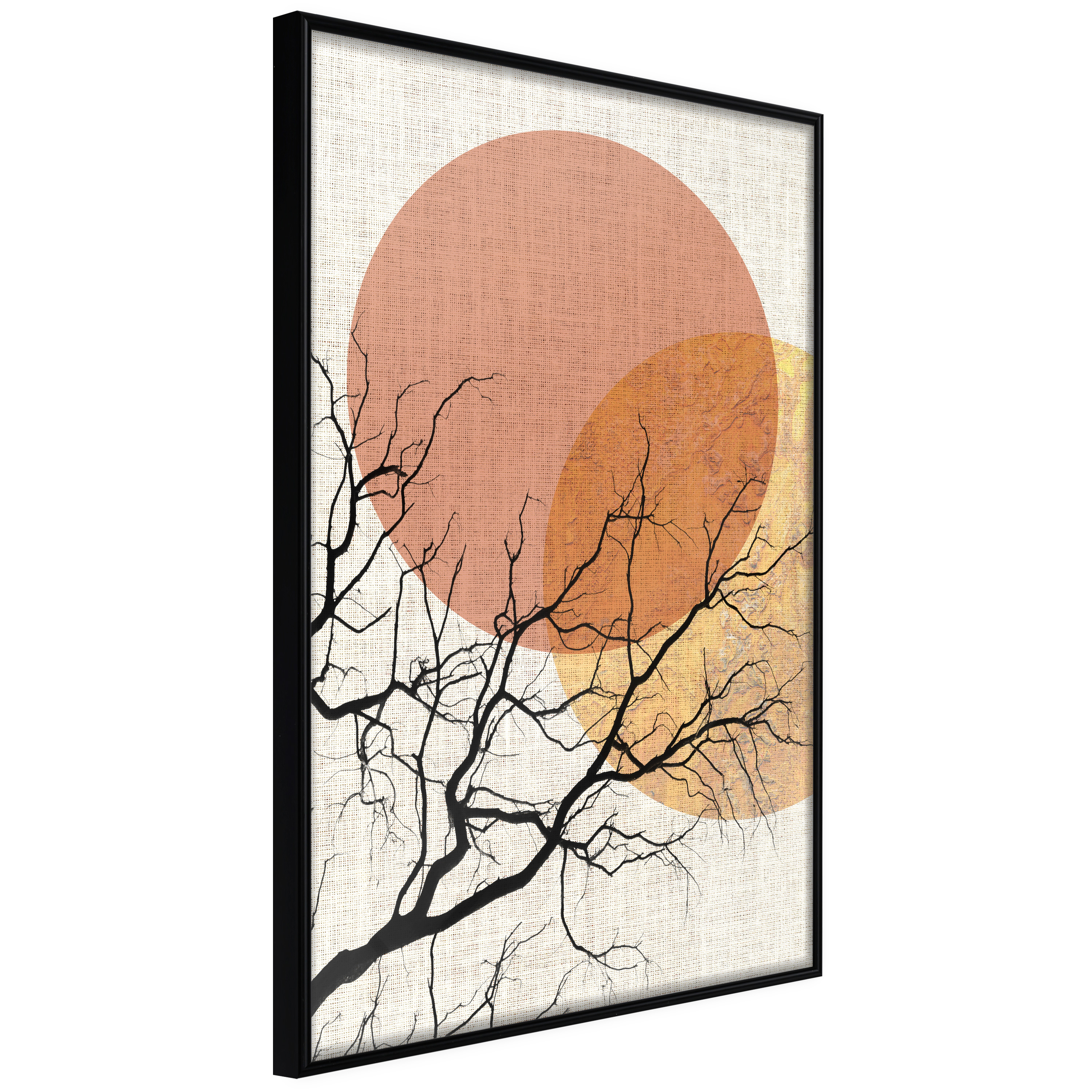ARTGEIST Plakat med ramme - Gloomy Tree Guld med passepartout 40x60