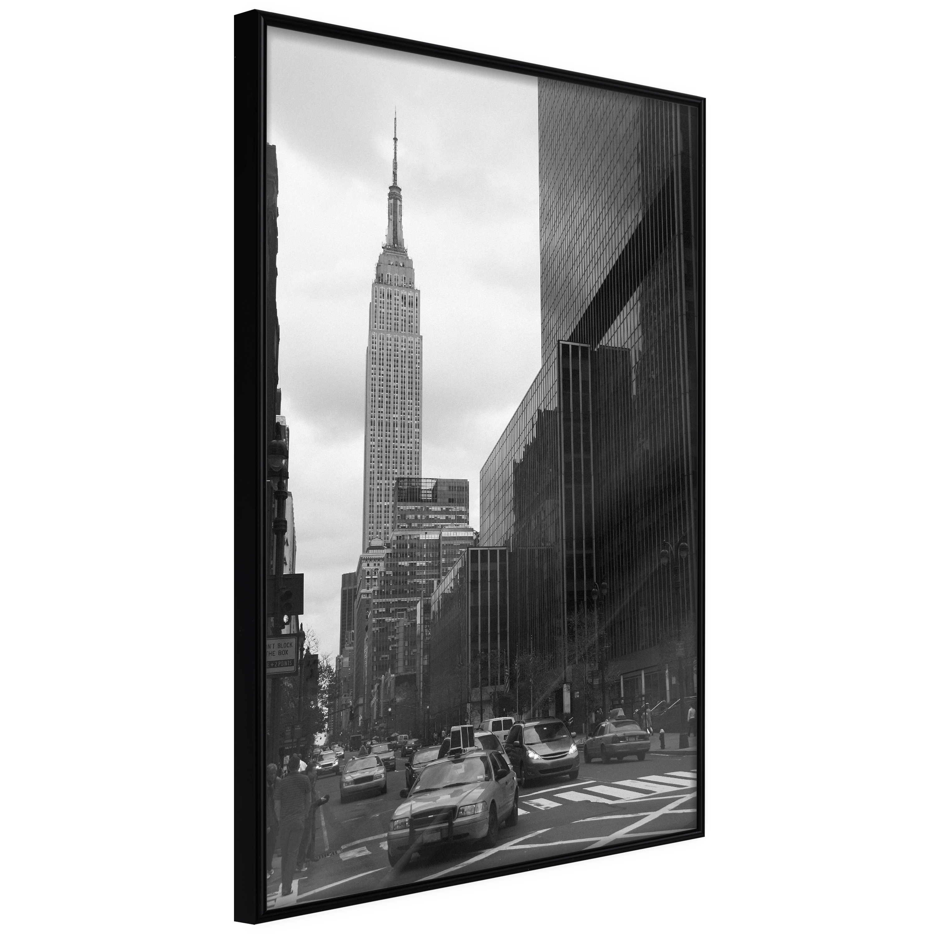 ARTGEIST Plakat med ramme - Empire State Building Guld med passepartout 20x30