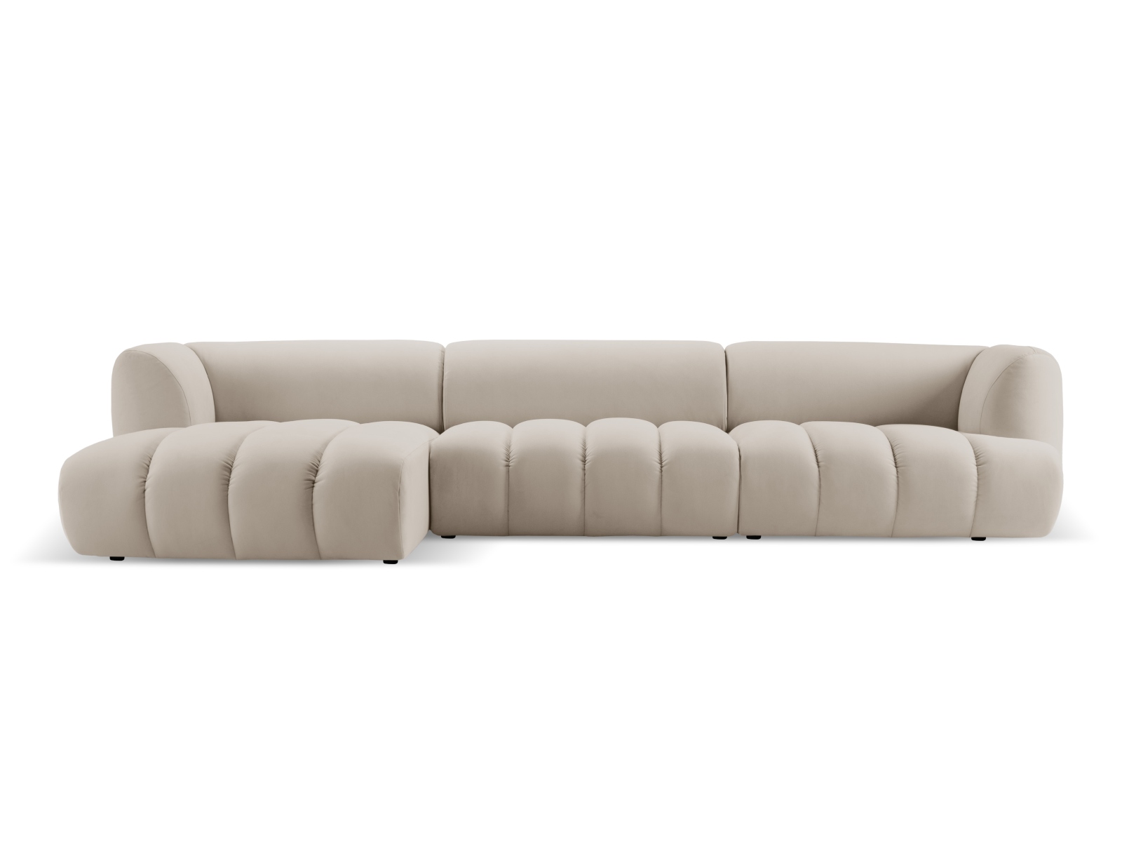 MICADONI  Velvet Modular Venstre hjørnesofa, ogquot;Harryogquot;, 5-seter, 348x160x72