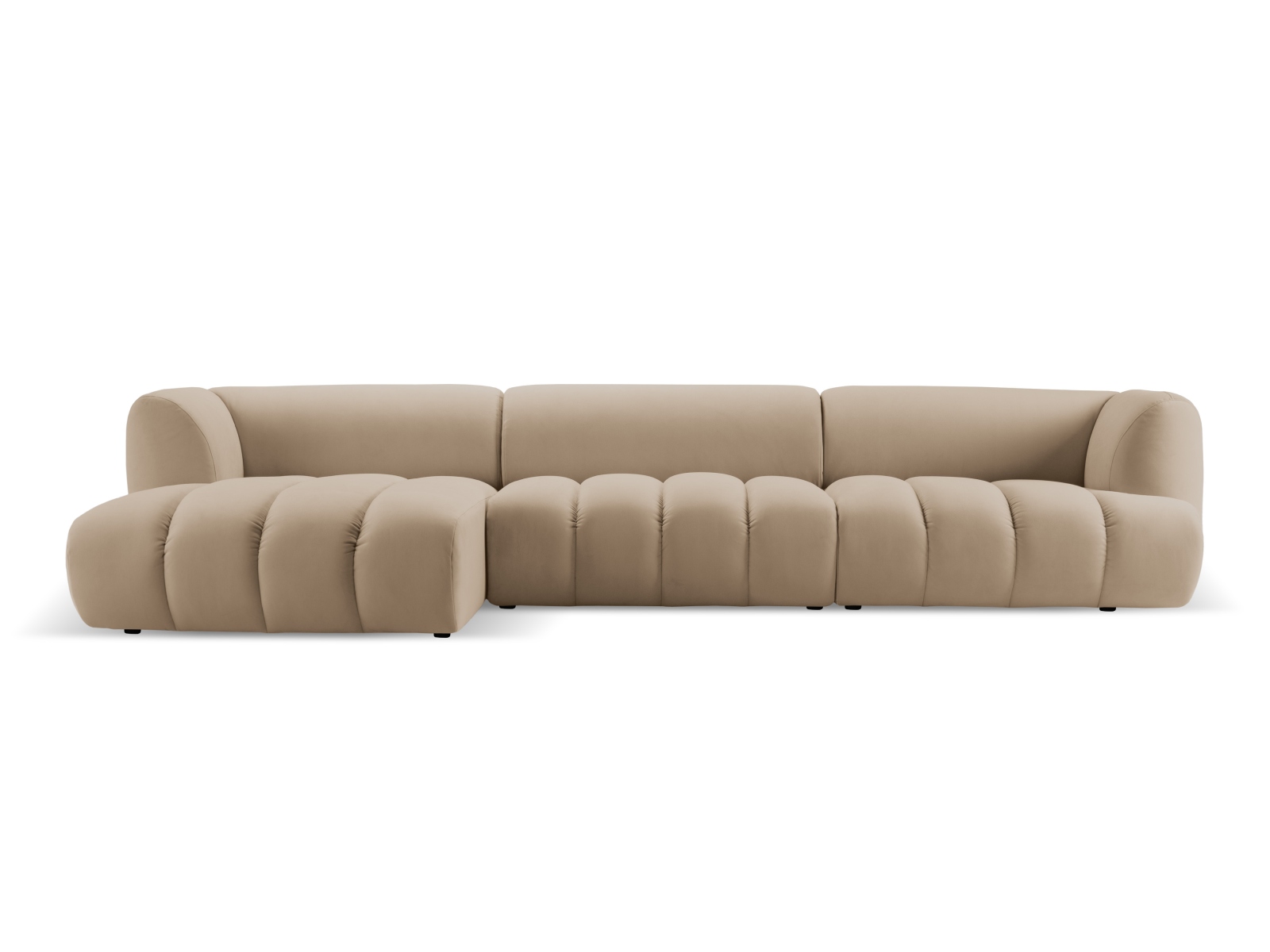 MICADONI  Sammetsmodular vänster hörnsoffa, 