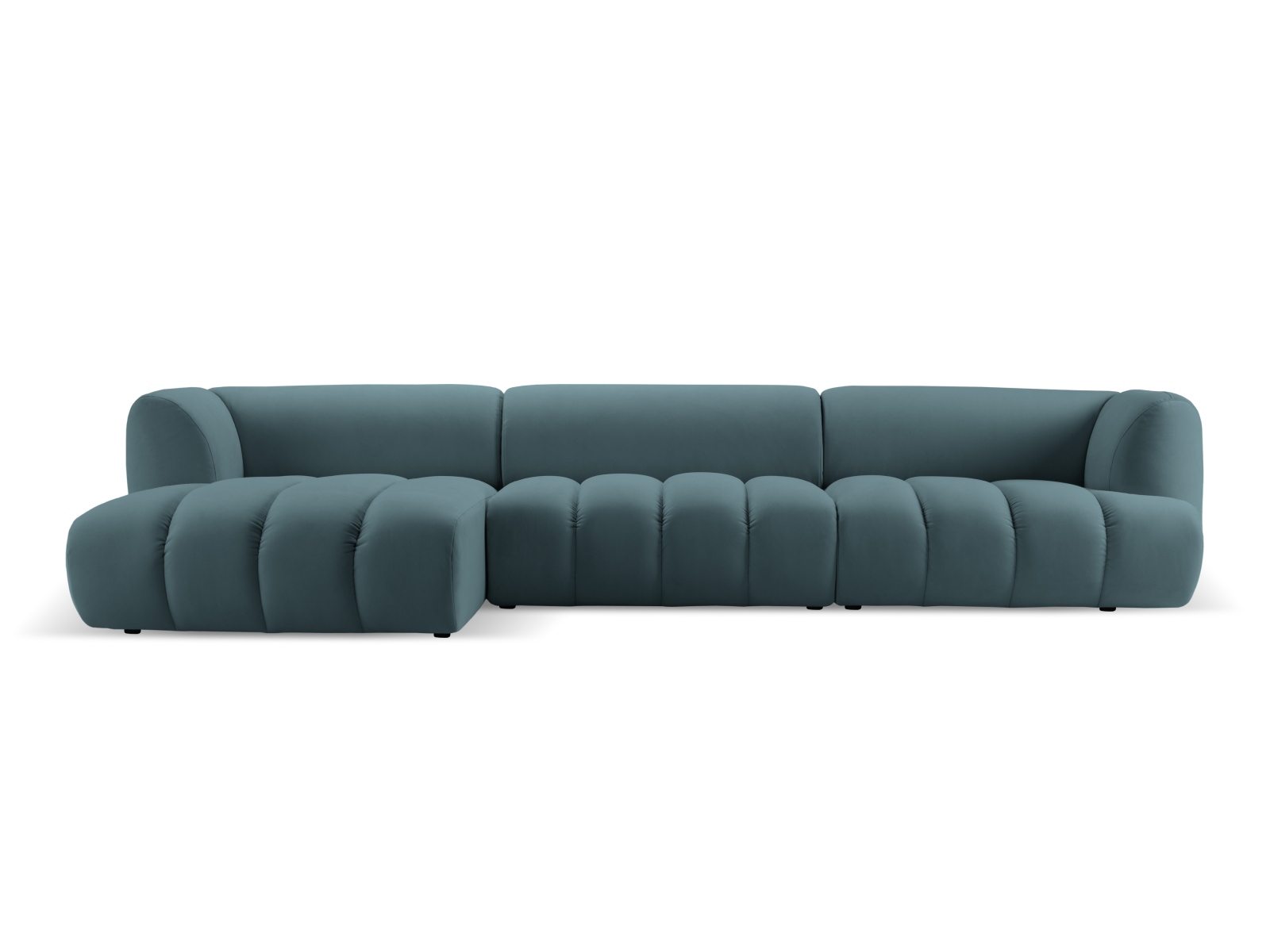 MICADONI  Sammetsmodular vänster hörnsoffa, 