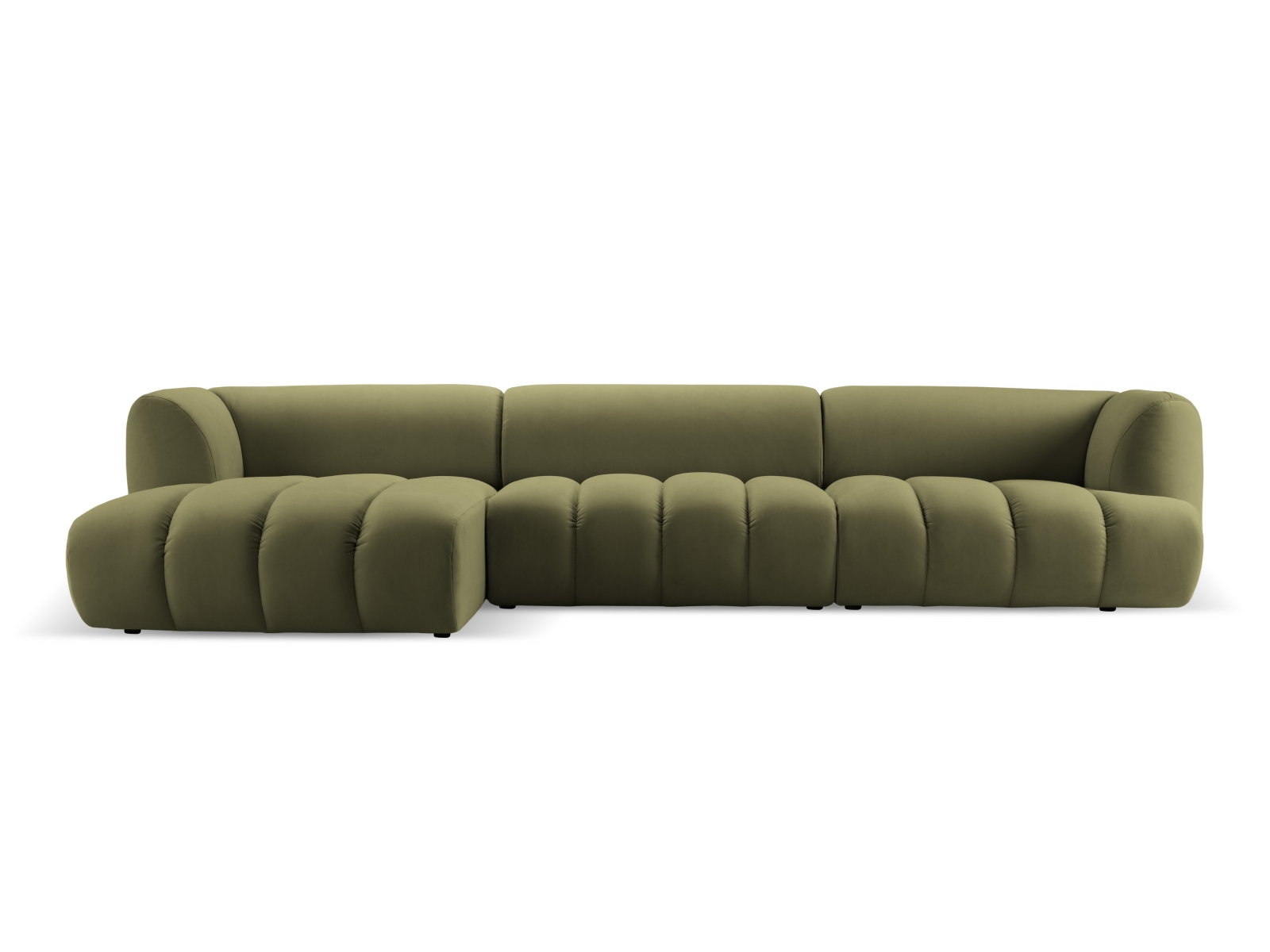MICADONI  Sammetsmodular vänster hörnsoffa, 