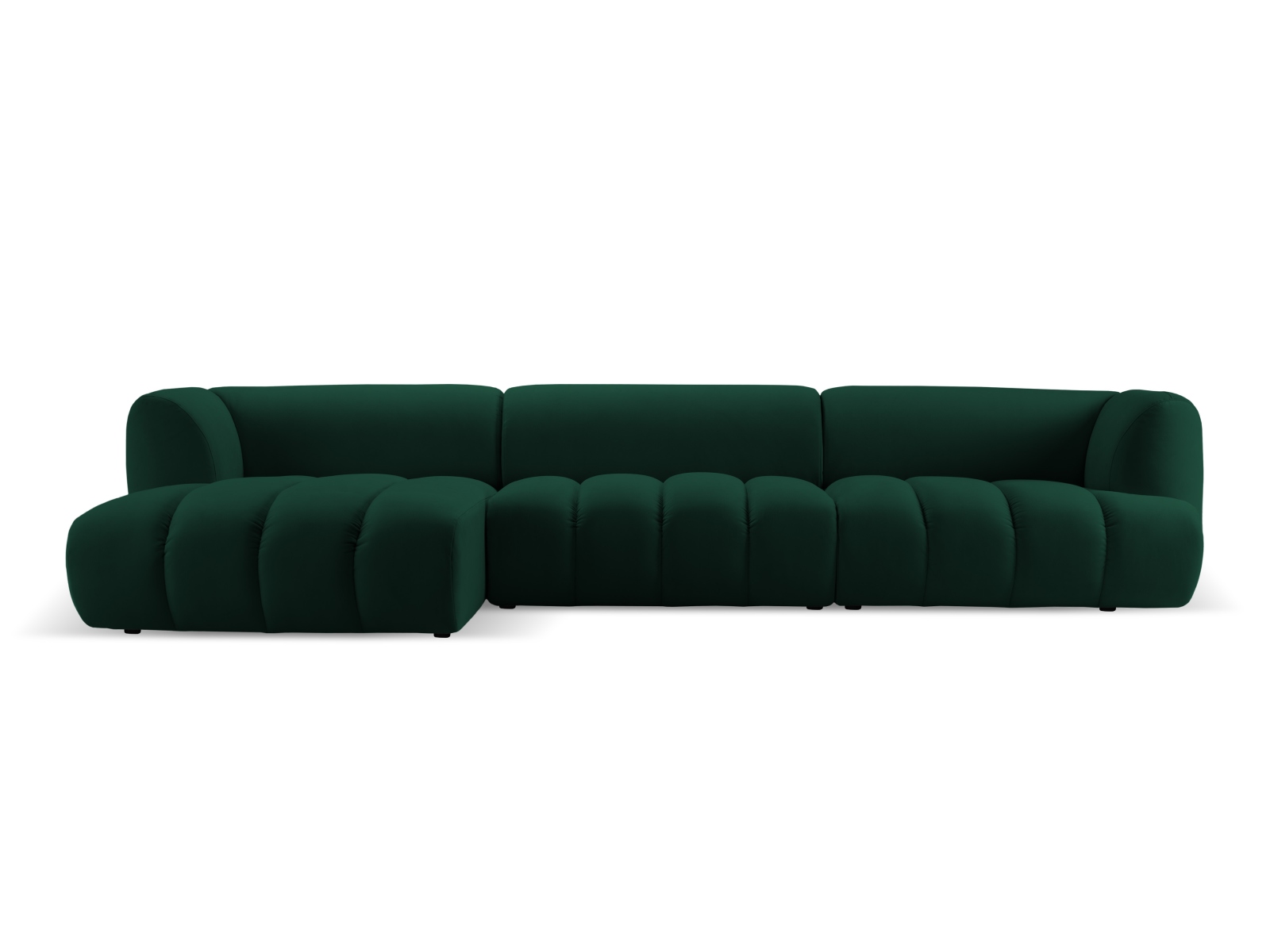 MICADONI  Sammetsmodular vänster hörnsoffa, 