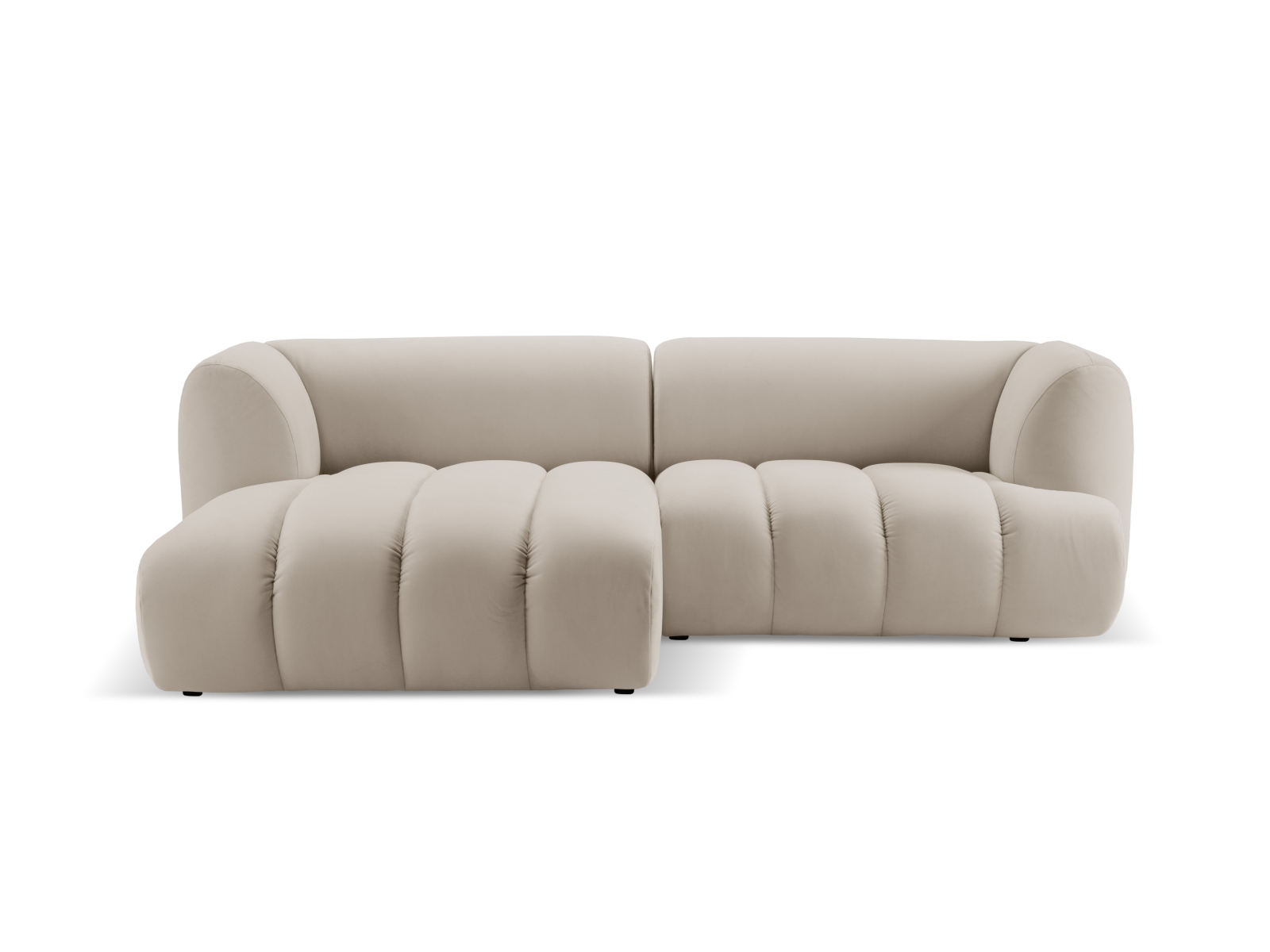 MICADONI  Sammetsmodular vänster hörnsoffa, 