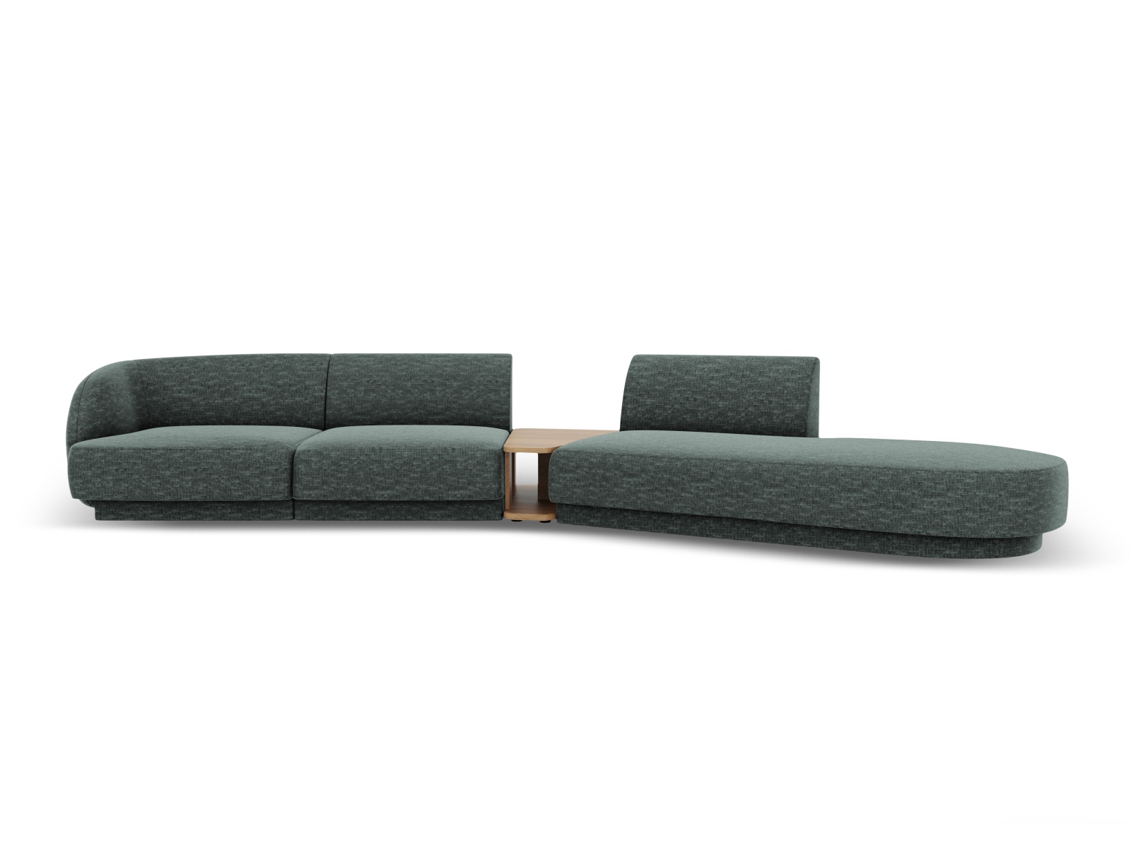 MICADONI Miley 4 pers. modulær sofa, højre, m. sofabord – petrol chenille