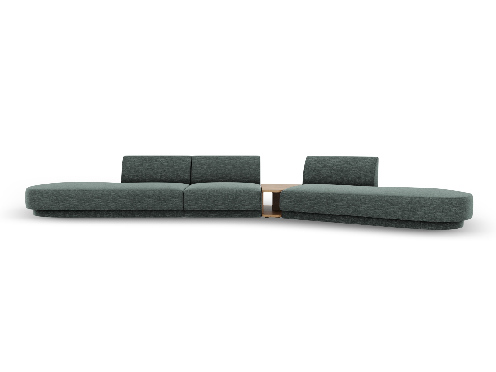 MICADONI Miley 5 pers. modulær sofa, højre, m. sofabord – petrol chenille