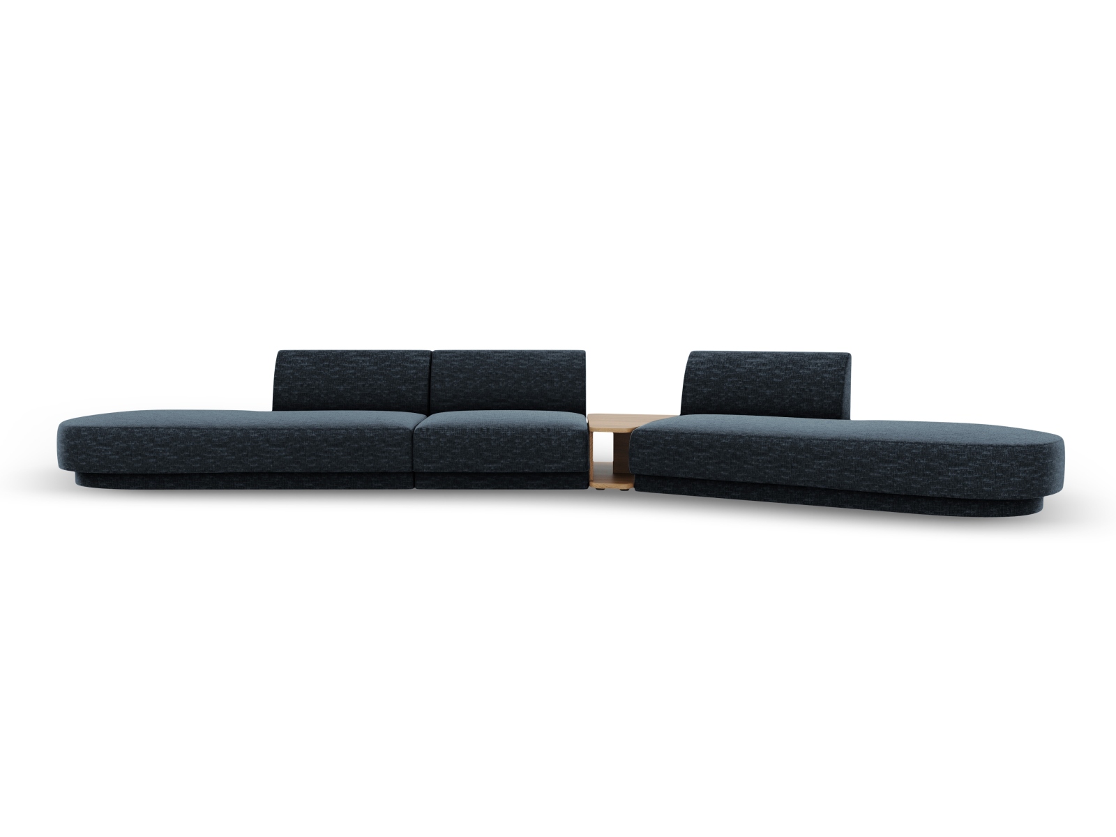 MICADONI Miley 5 pers. modulær sofa, højre, m. sofabord – kongeblå chenille