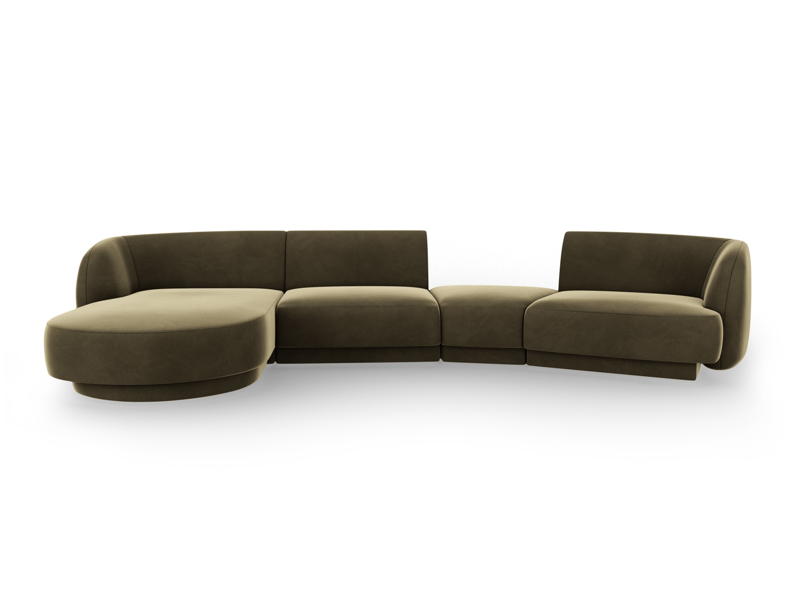 Micadoni Velvet Left Modular Sofa "miley" Sæder 320x132x70