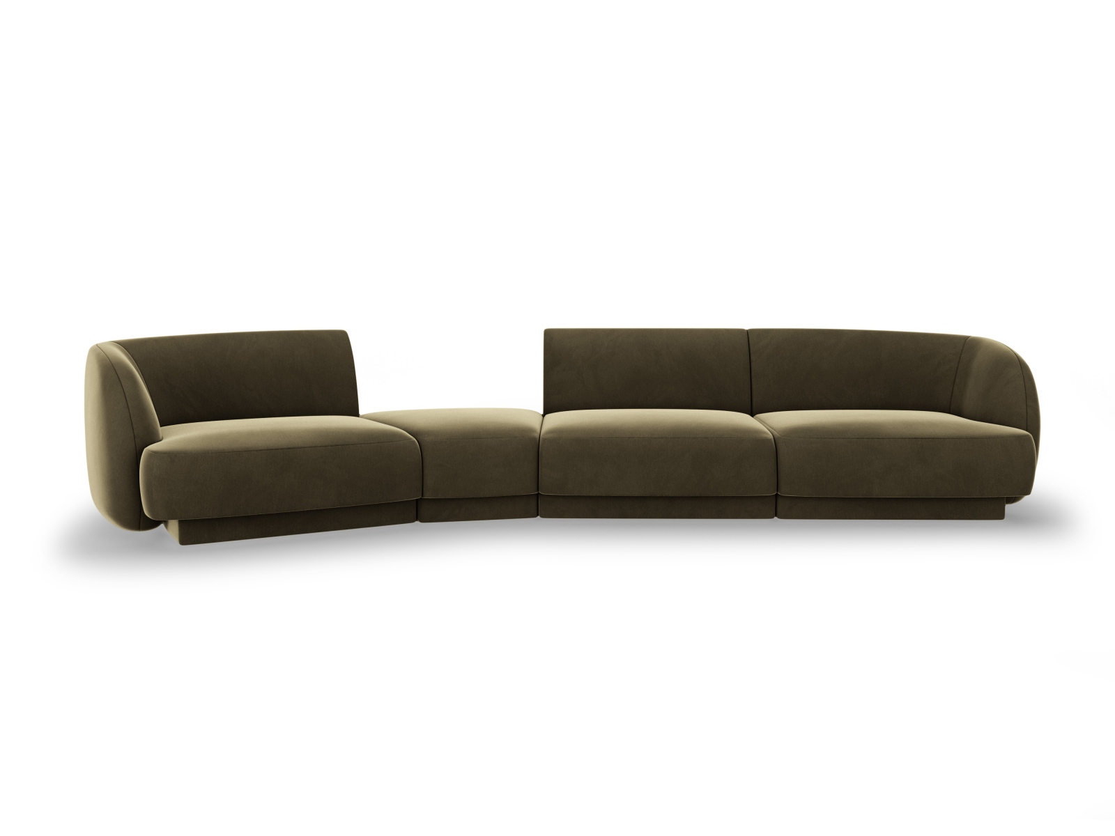 Micadoni Velvet Left Modular Sofa "miley" Sæder 320x128x70