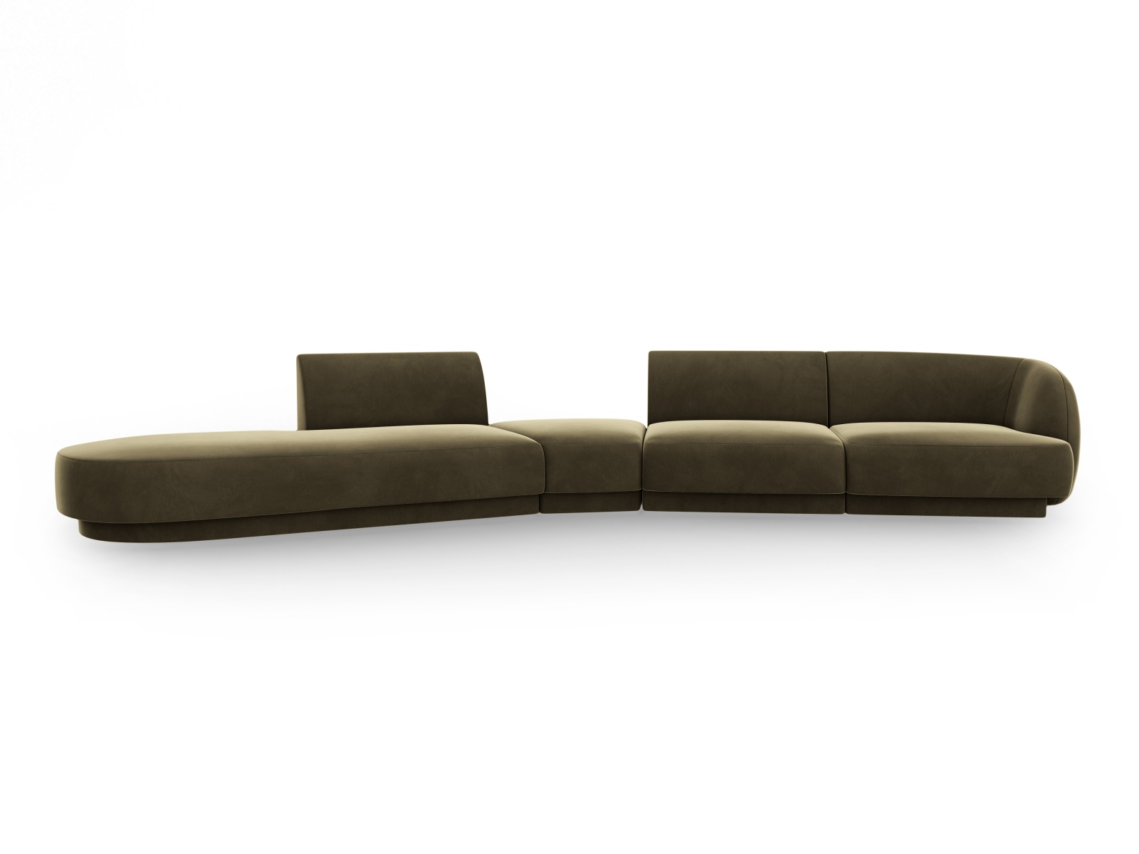 Micadoni Velvet Left Modular Sofa "miley" Sæder 372x160x70
