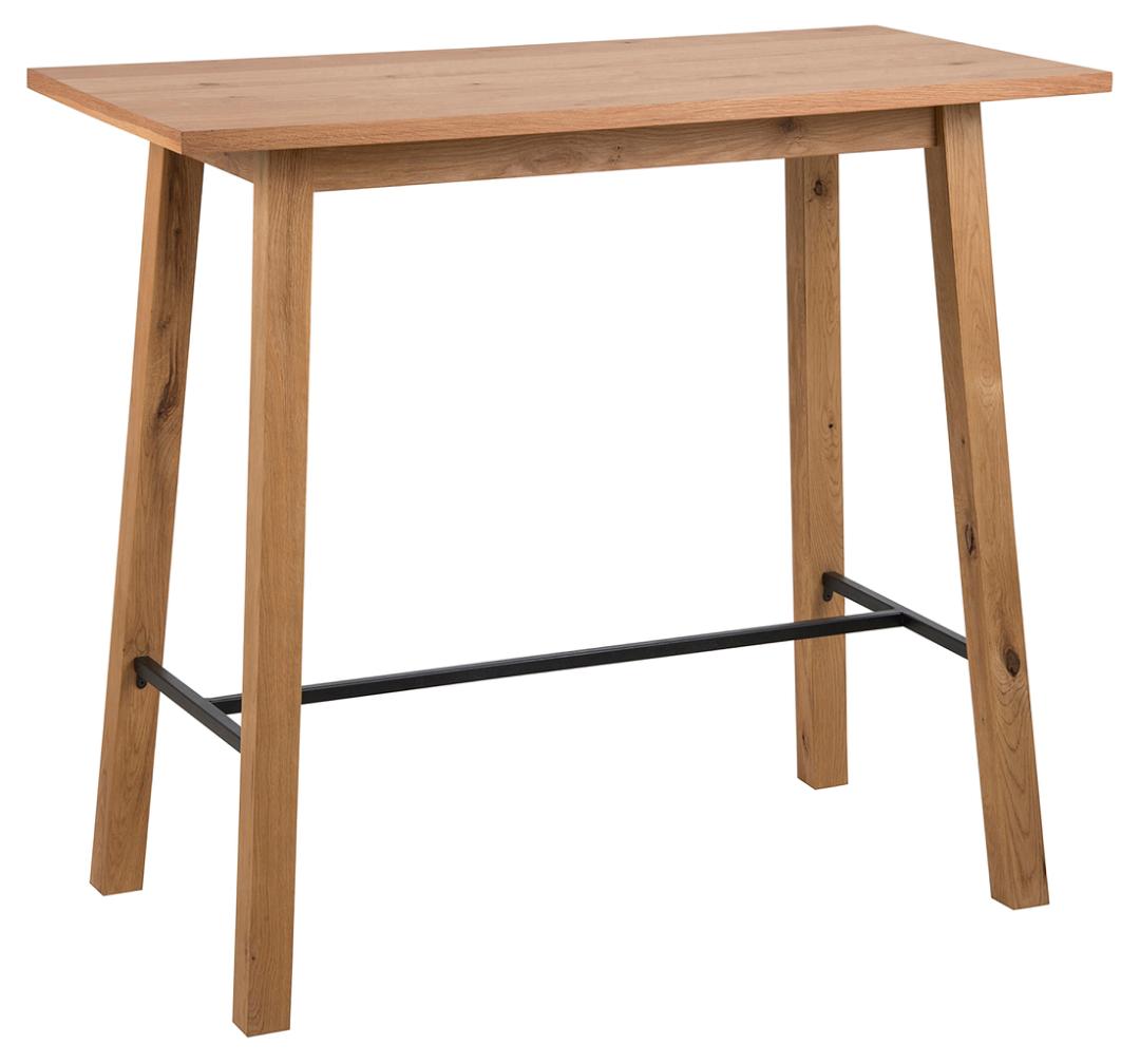 ACT NORDIC Chara rektangulær barbord, Top og Stel vild eg olieret egefiner med fodstøtte, 117x58x105 cm
