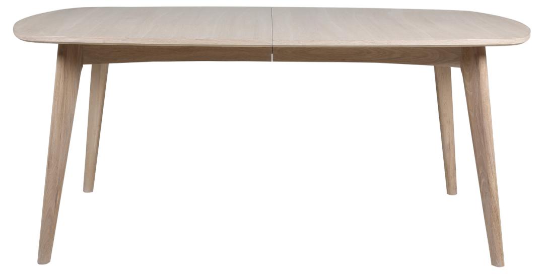 Act Nordic Marte Rektangulær Spisebord Top Hvidpigmenteret Olieret Egefiner Stel Hvidpigmenteret Olieret Eg Med Forberedelse Til Tillægsplader 180x102x76 Cm