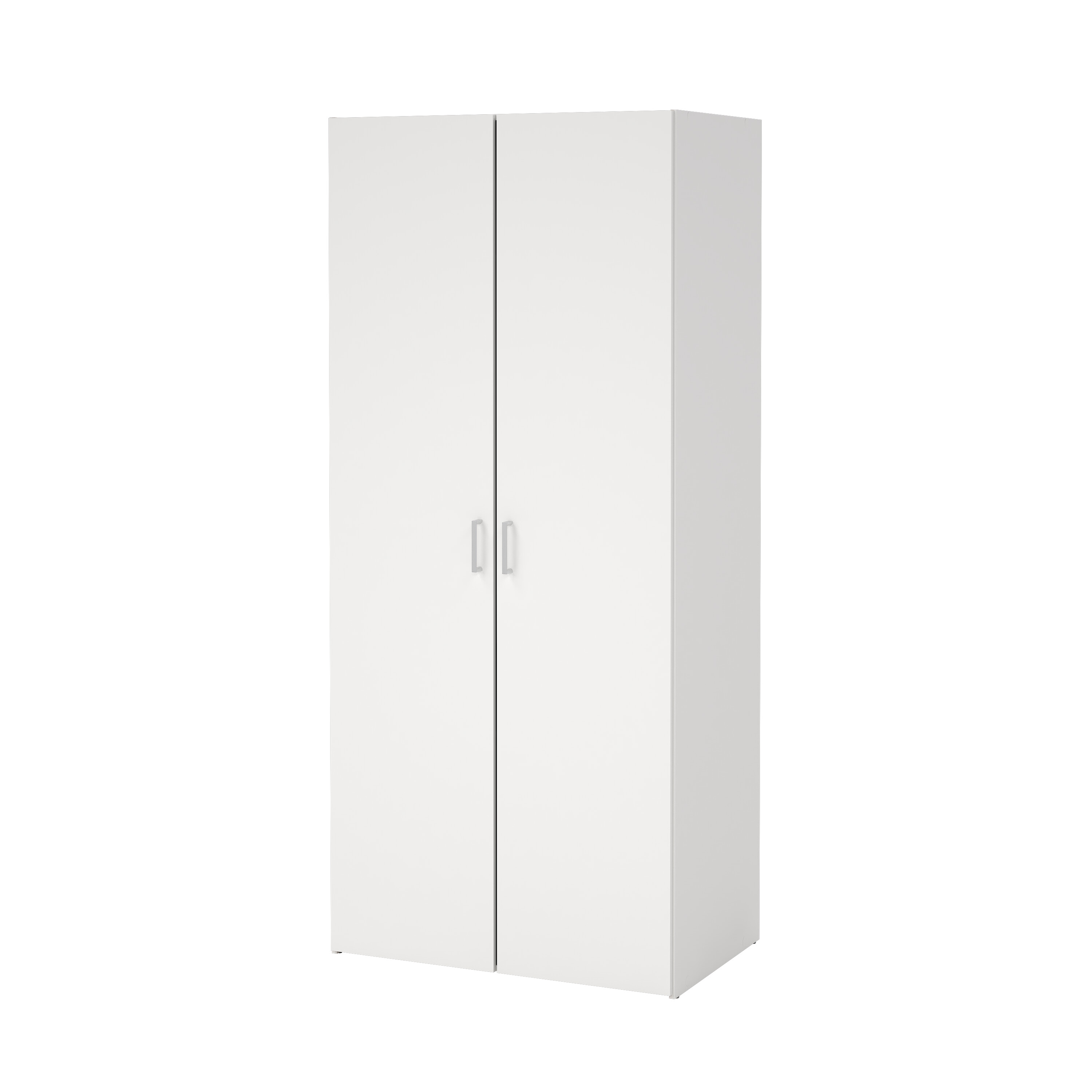 tvilum space garderobsskåp - vit laminat, 2 dörrar och 2 hyllor