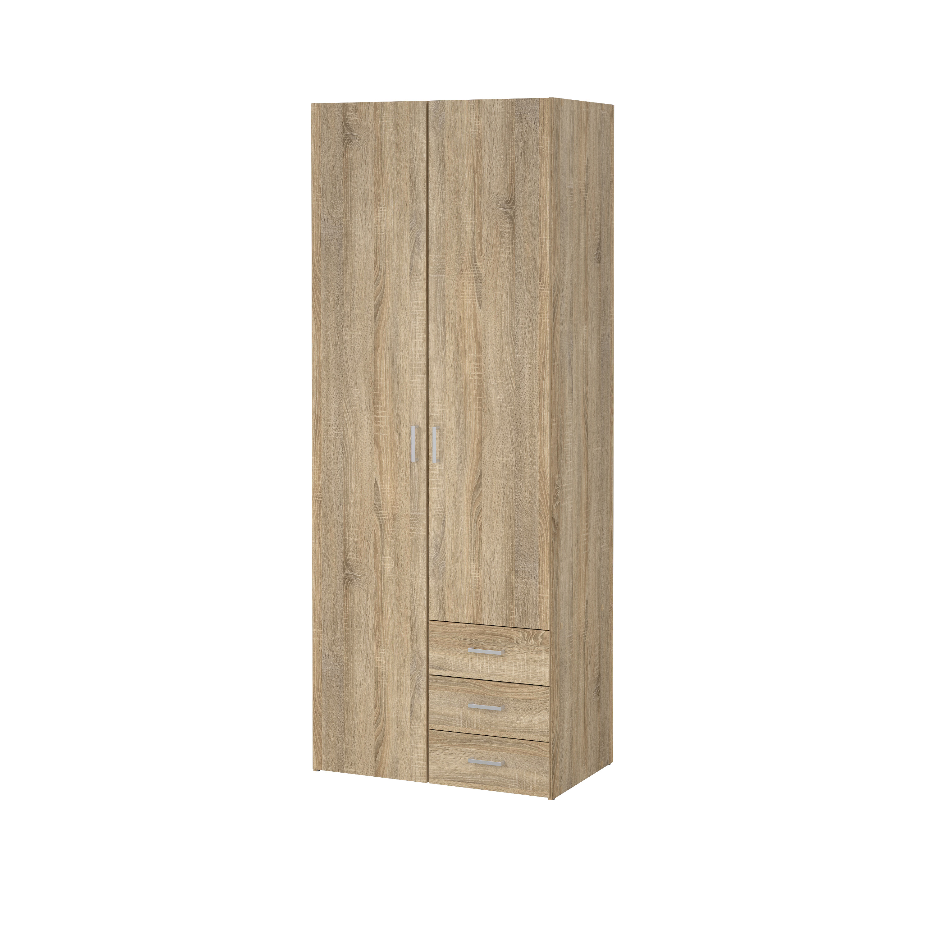 tvilum space garderobsskåp - ekstruktur, med 2 dörrar och 3 lådor