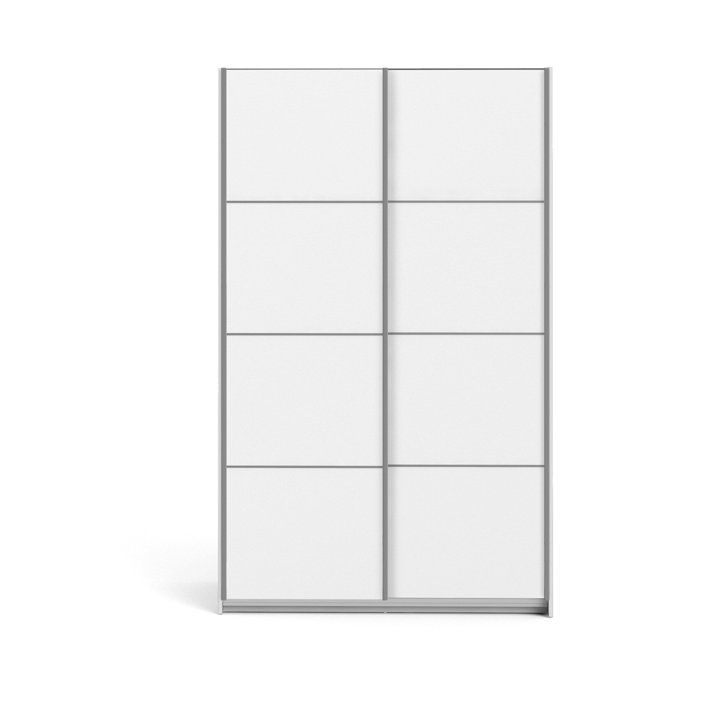 TVILUM Verona skyvedørskap - hvit laminat, 2 smale skyvedører