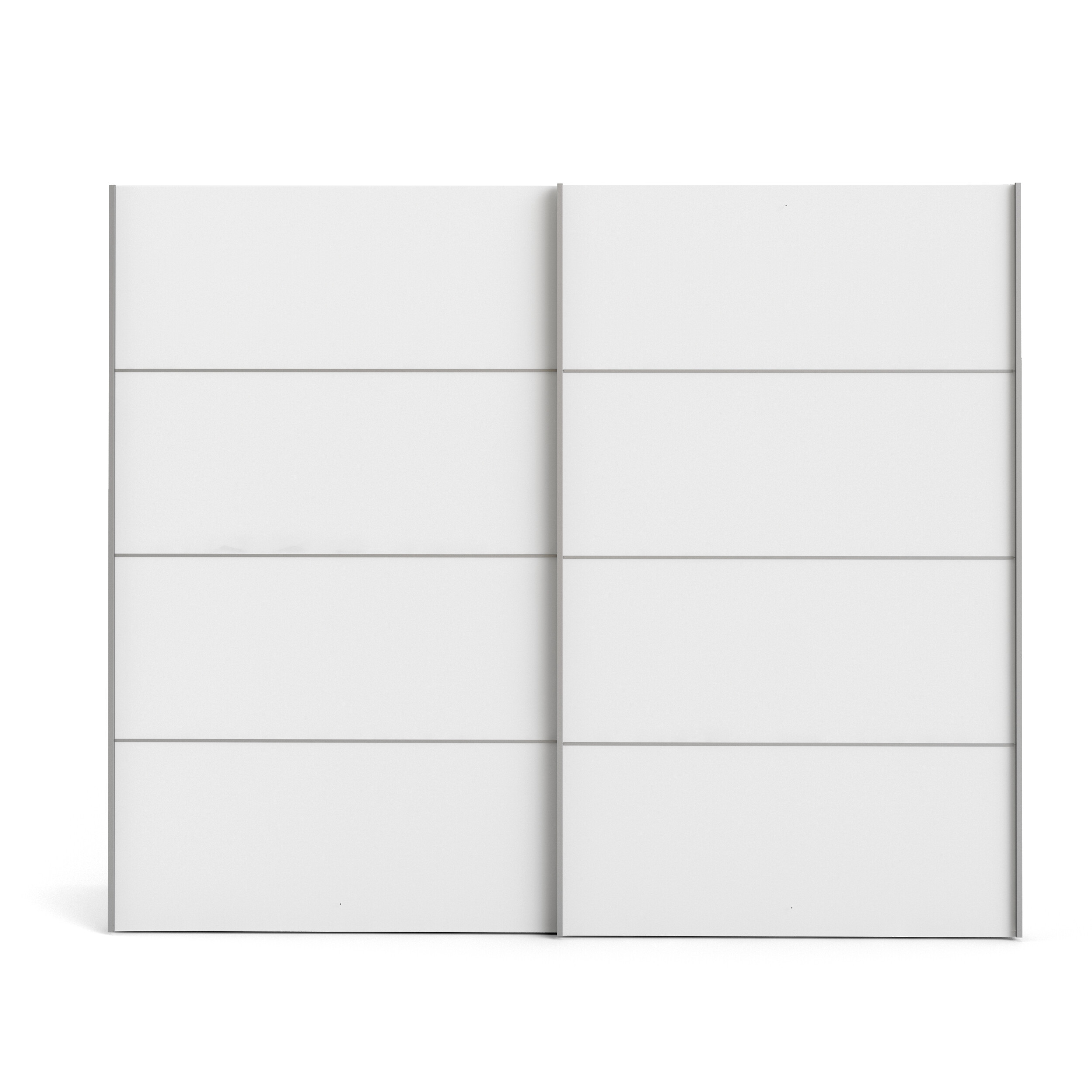 tvilum verona skjutdörrsgarderob - vit trä, 2 skjutdörrar, med hyllor, bred