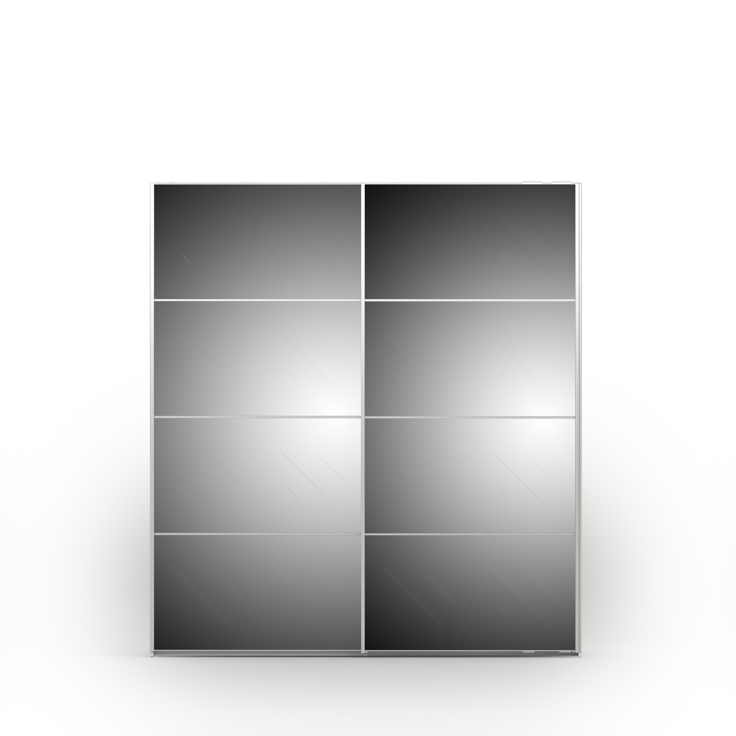 TVILUM Verona Skyvedørsskap - hvit/speilglass, m. 2 skyvedører