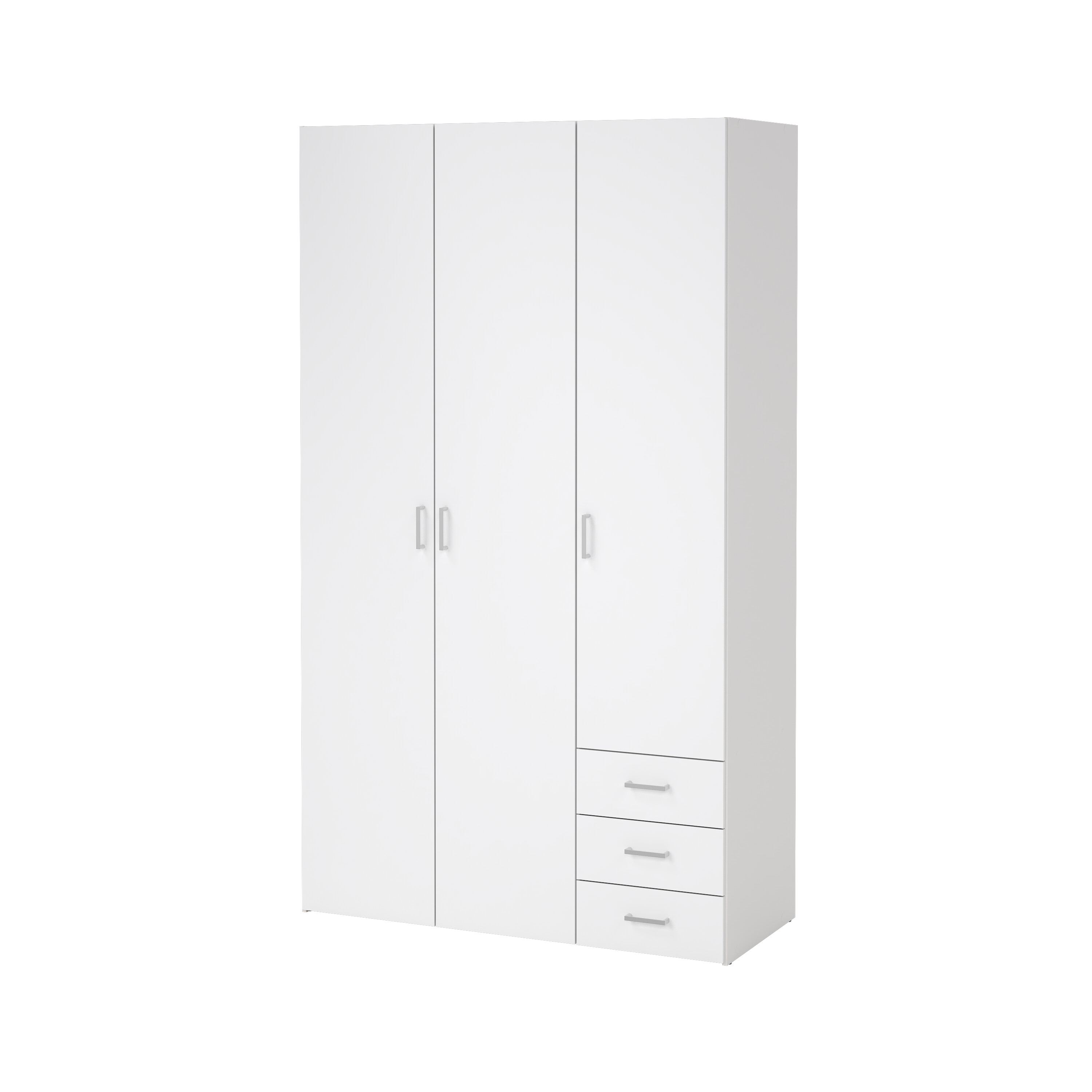 tvilum space garderob - vit högglans trä, med 3 luckor och 3 lådor