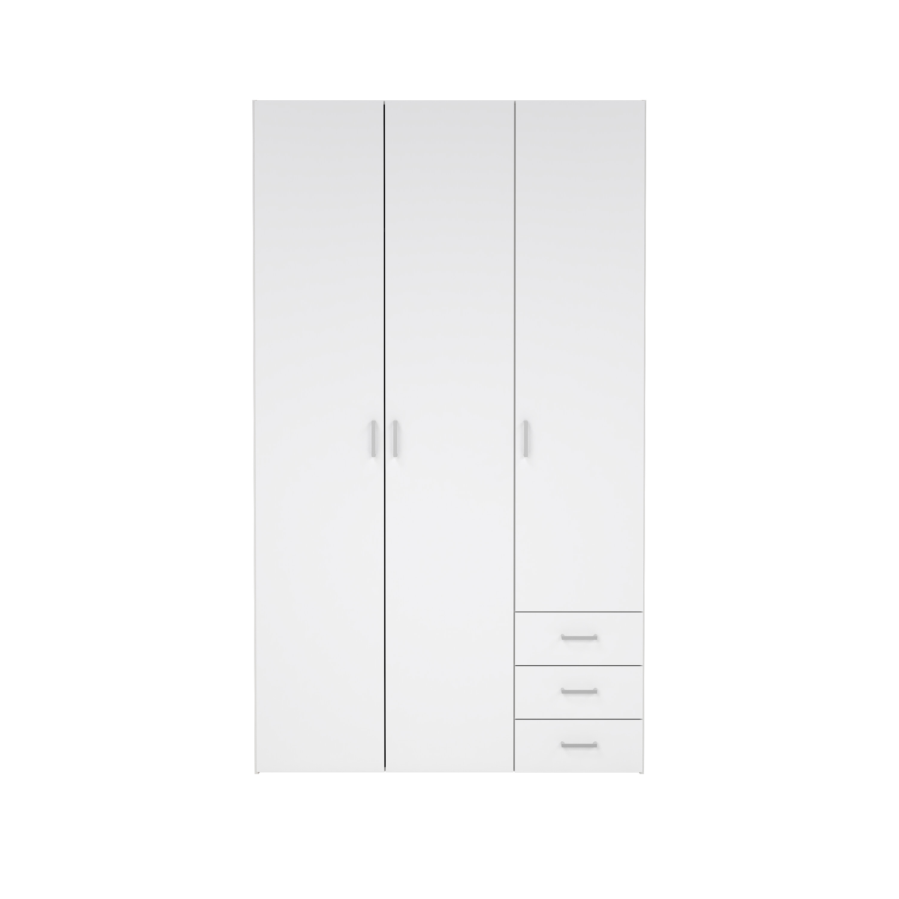 tvilum space garderob - vit högglans trä, med 3 luckor och 3 lådor