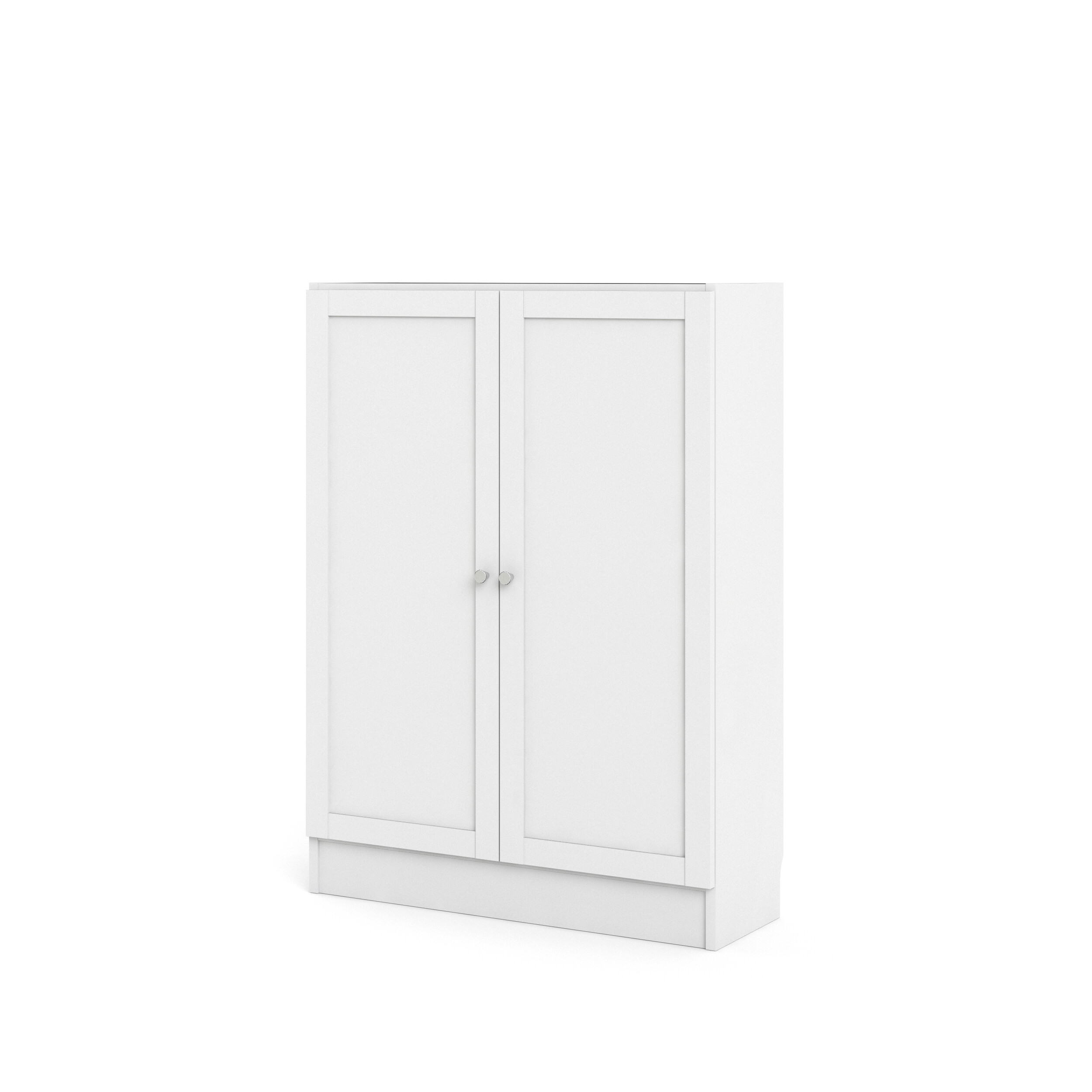 tvilum basic bokhylla - vit, med 2 luckor och 2 hyllor