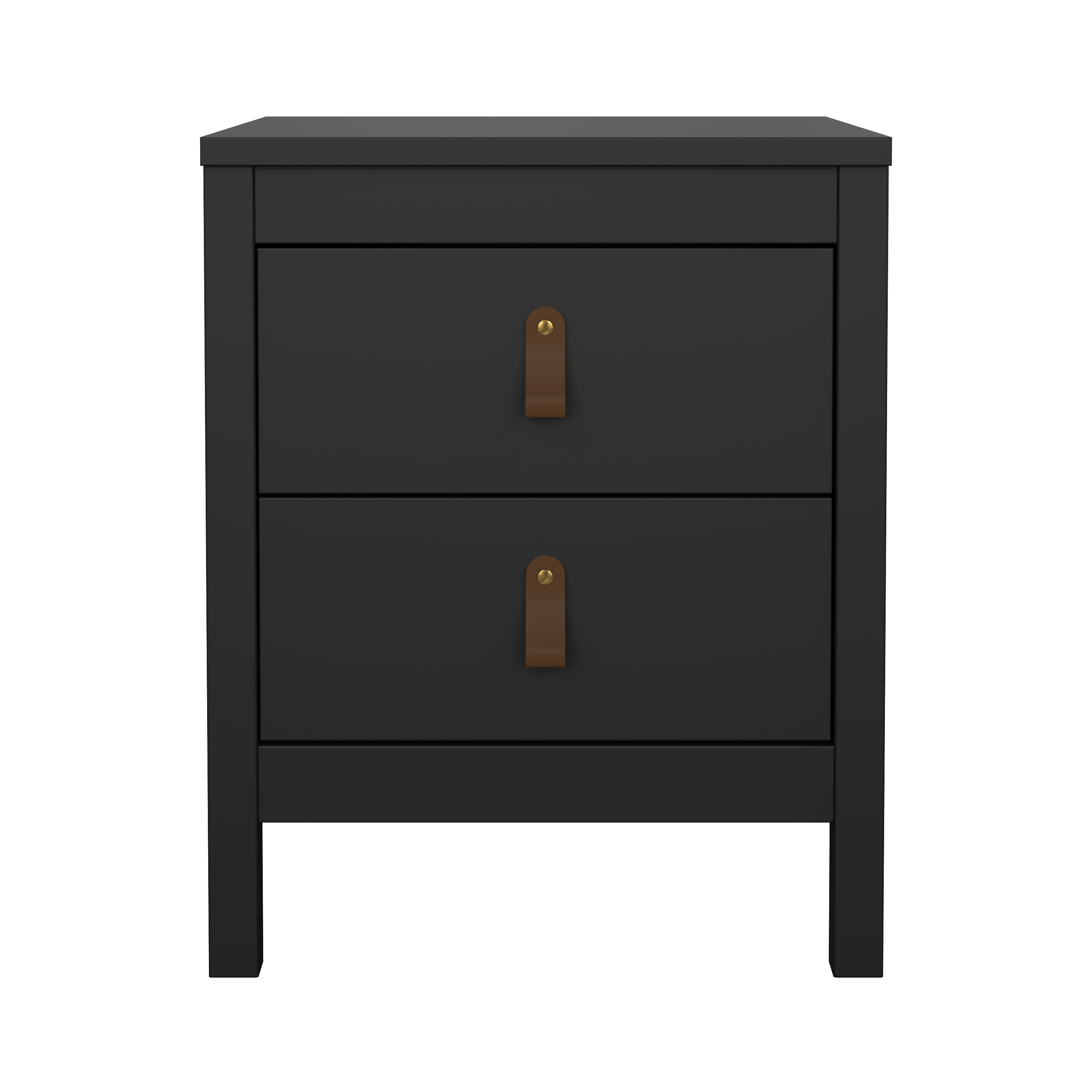 TVILUM Madrid natbord, m. 2 skuffer - matsort træ (43,8x38,4)