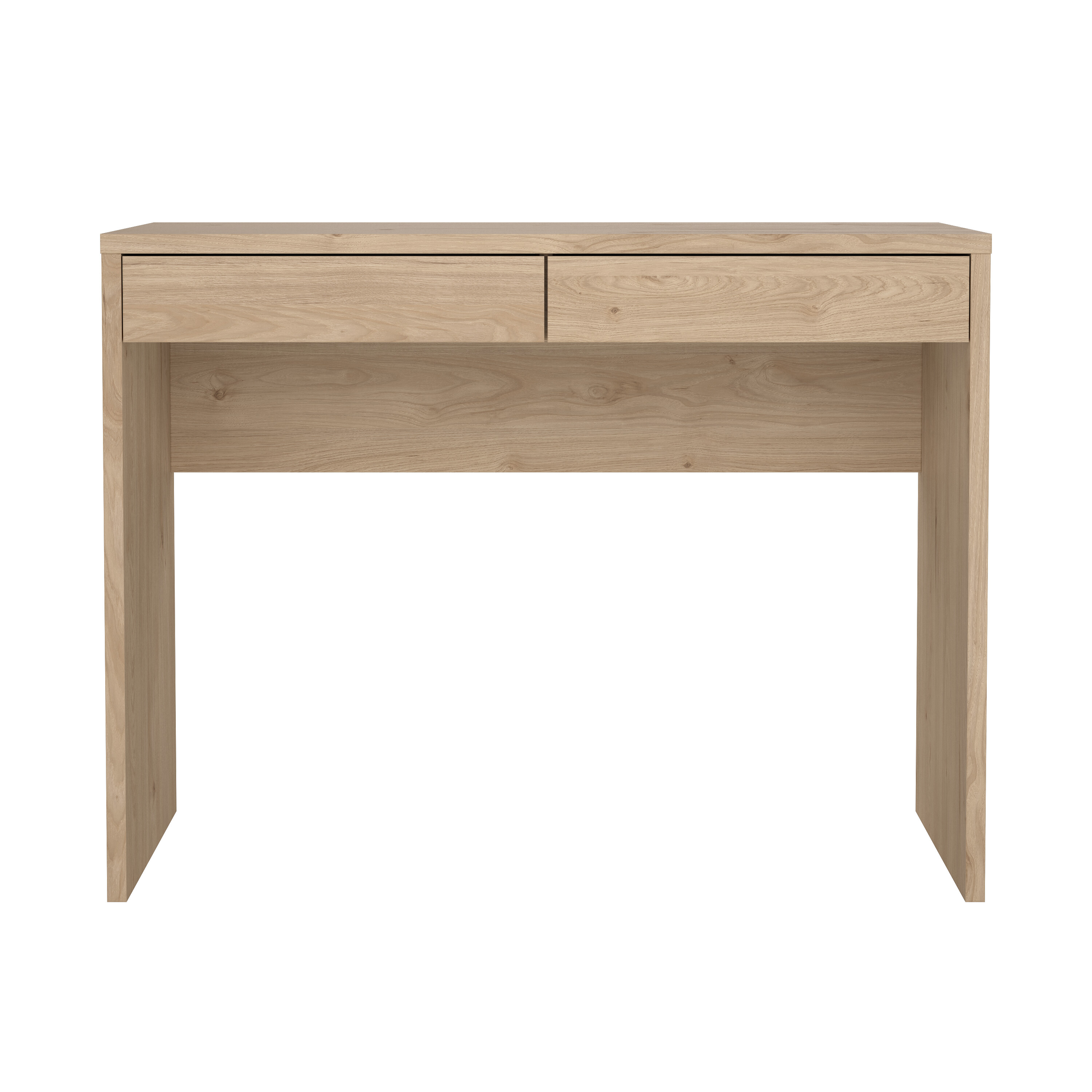 TVILUM Function Plus skrivebord, m. 2 skuffer - Jackson Hickory træ (100,1x39,9) billede