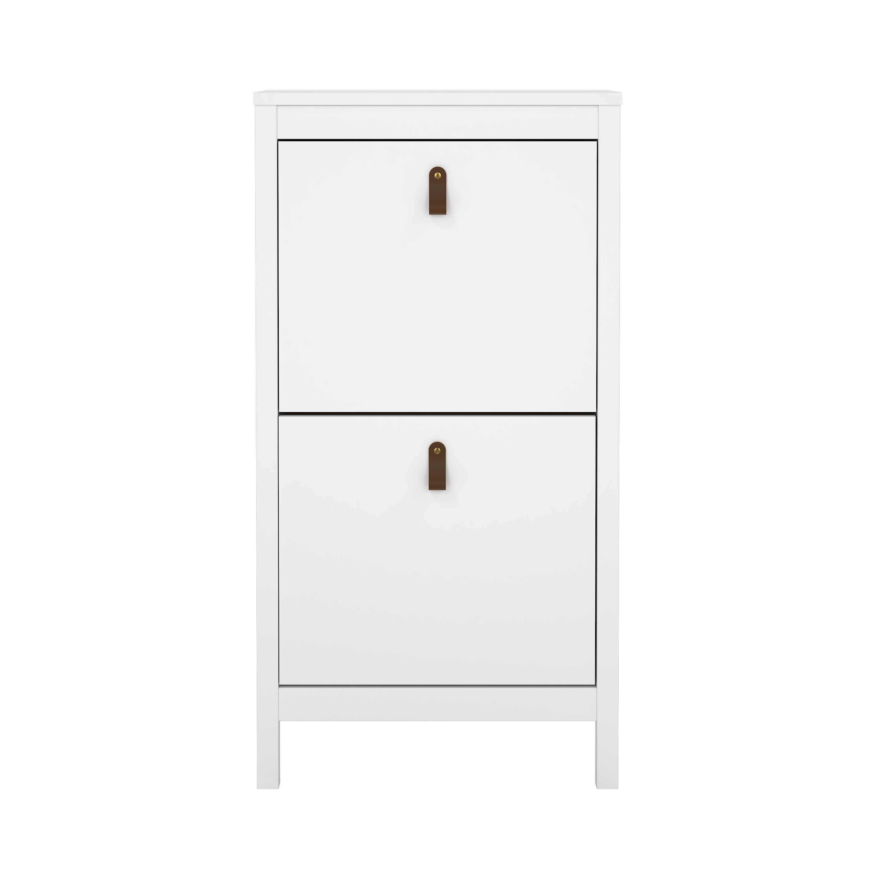 TVILUM Madrid skoskab, m. 2 vippelåger - hvid træ