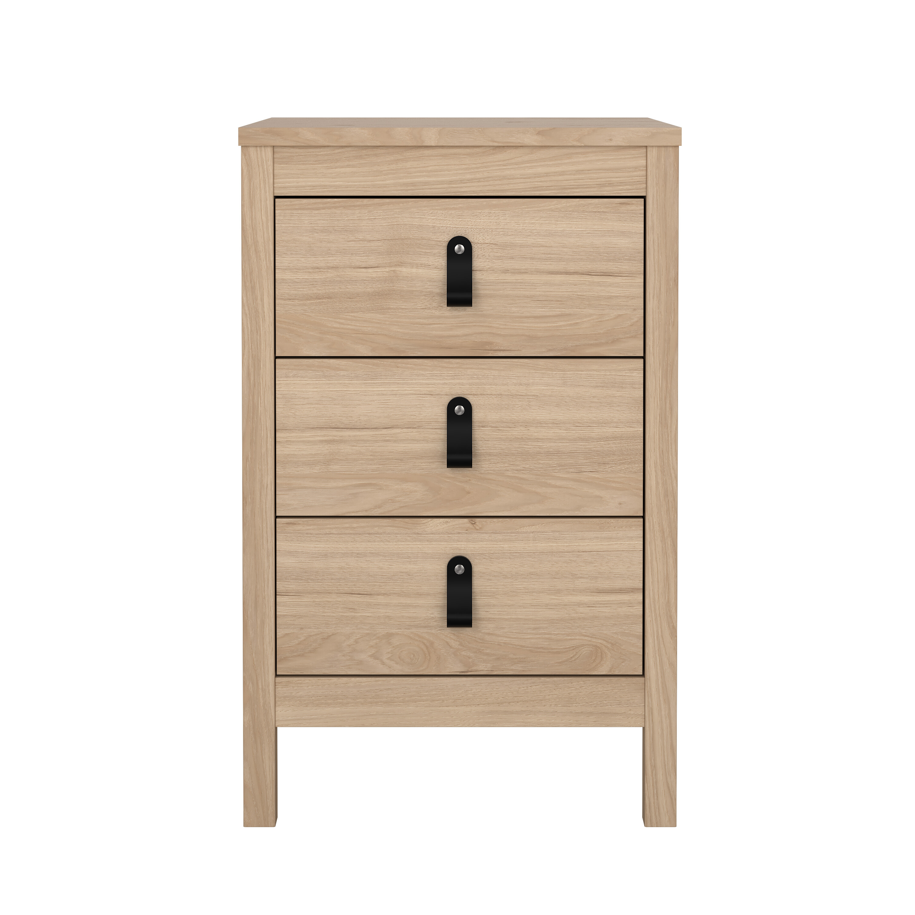 TVILUM Madrid natbord, m. 3 skuffer - Jackson Hickory træ (43,8x38,4)