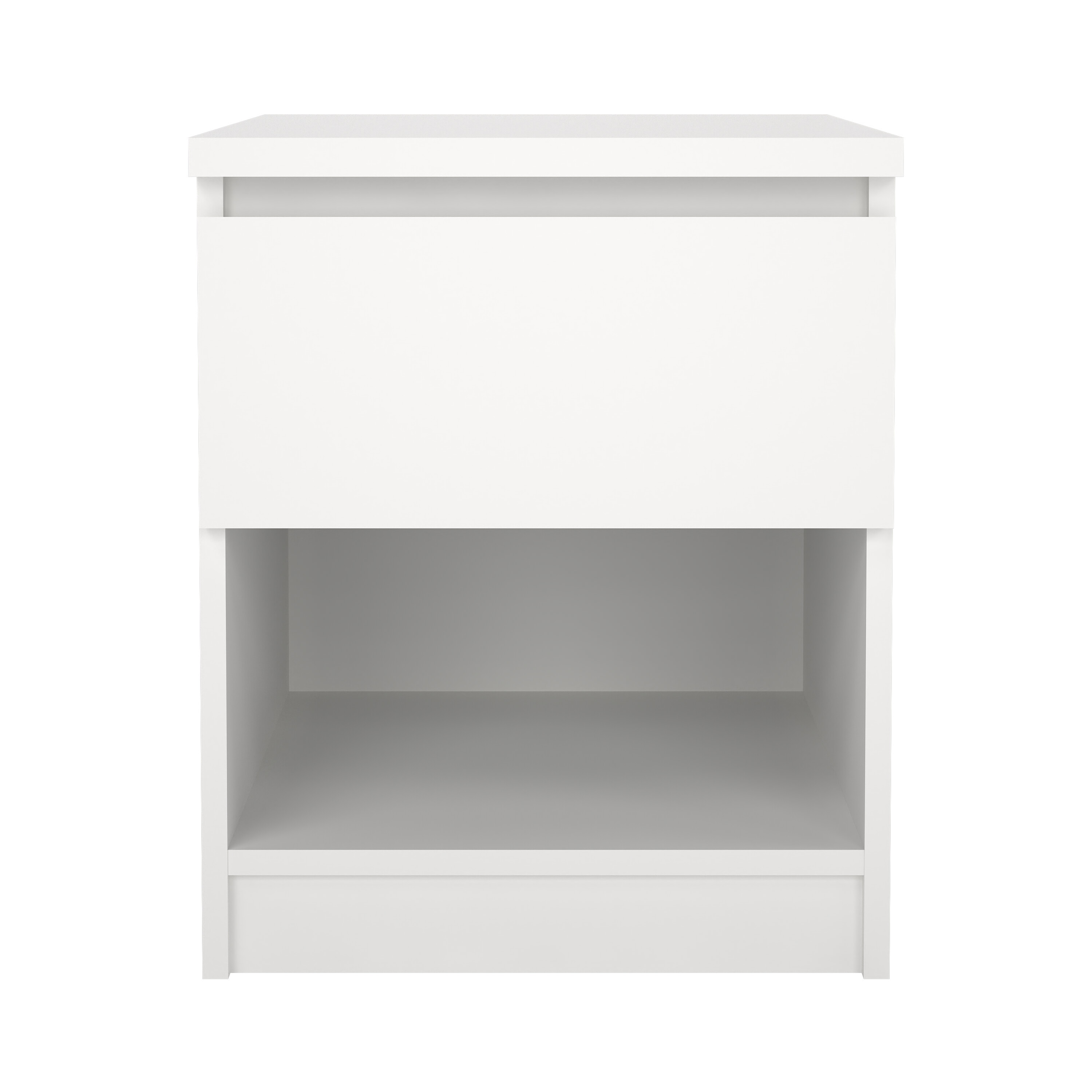 TVILUM Naia natbord, m. 1 rum og 1 skuffe - hvid træ (40,4x40)