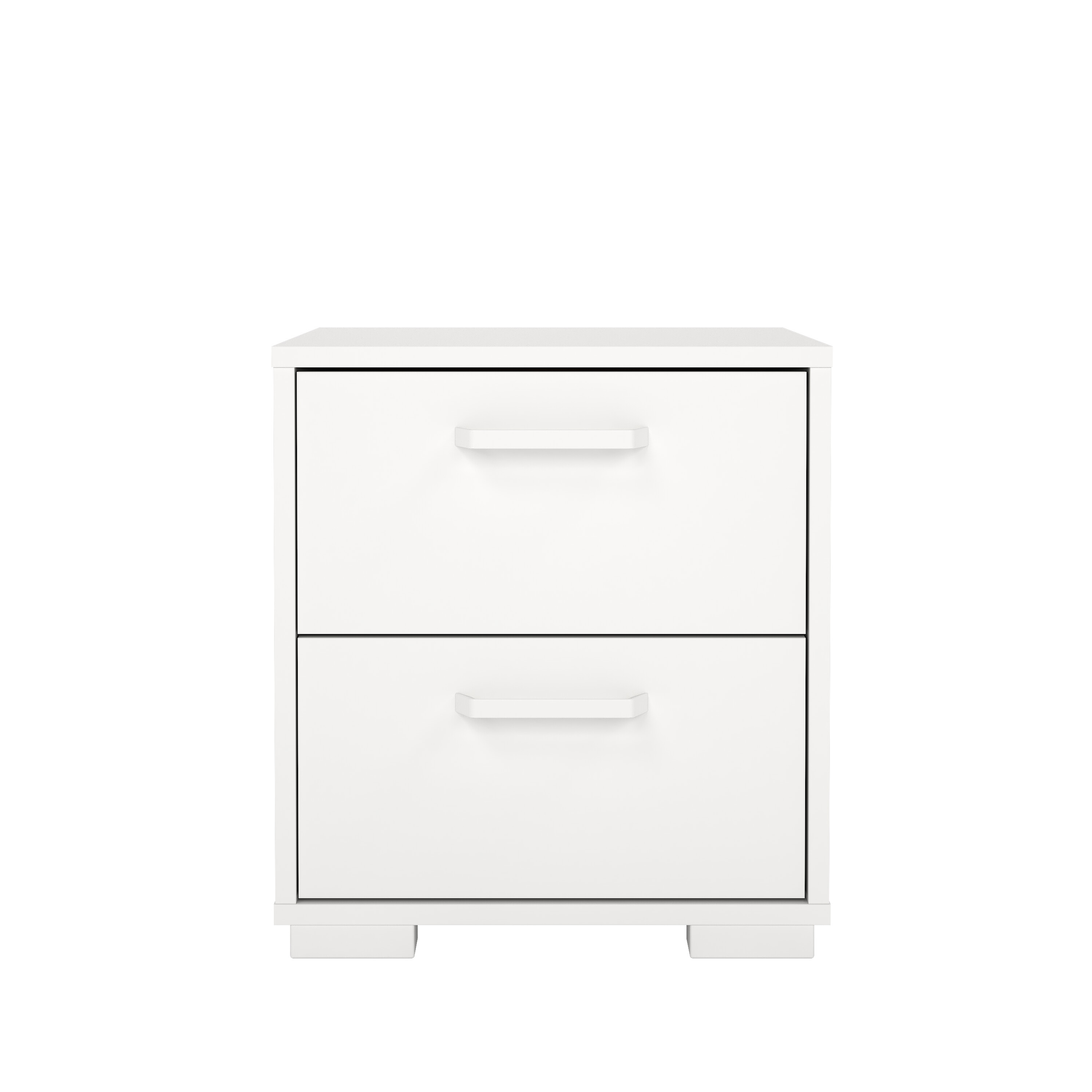 TVILUM Sofia natbord, m. 2 skuffer - hvid træ (40,2x39,8)