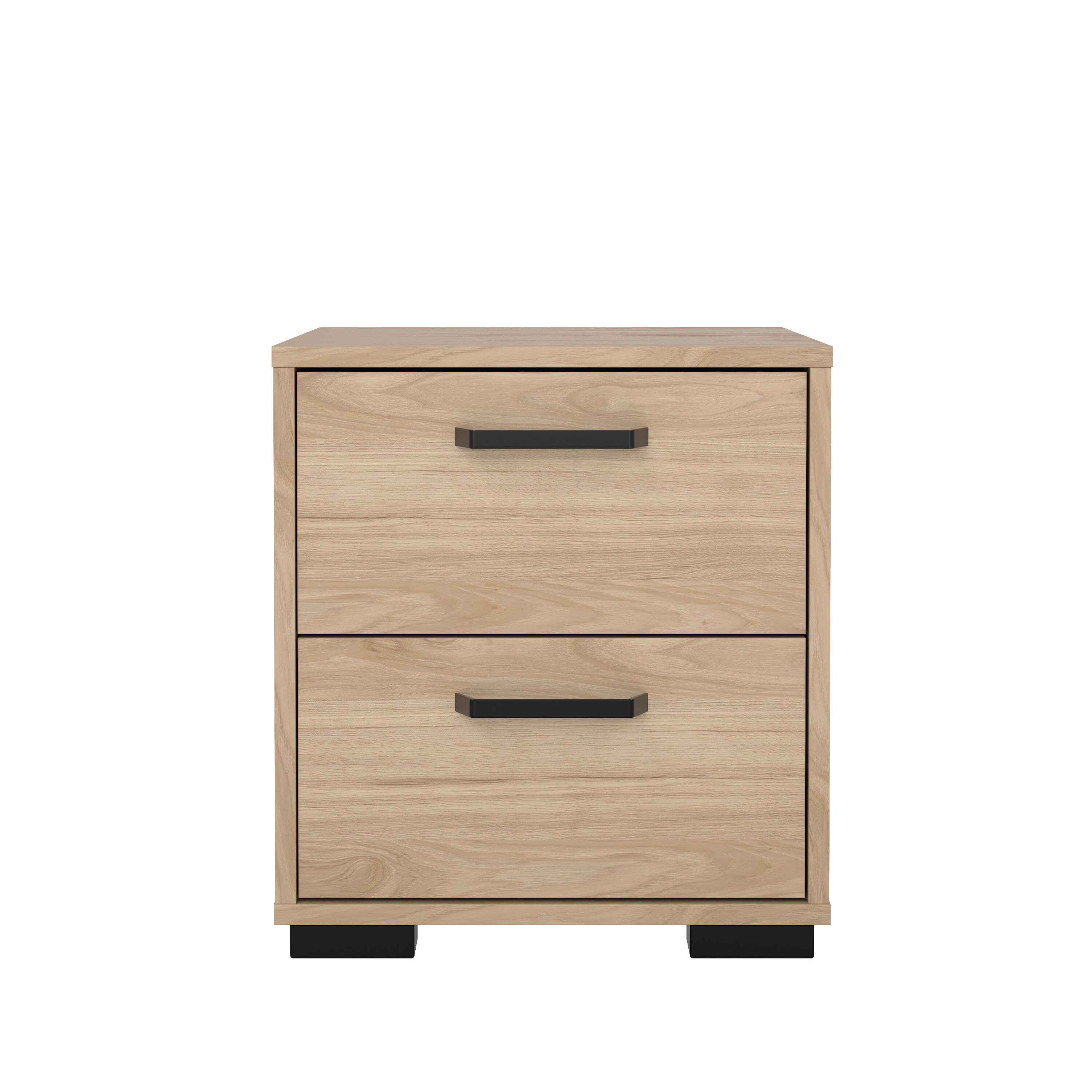 TVILUM Sofia natbord, m. 2 skuffer - Jackson Hickory træ (40,2x39,8)